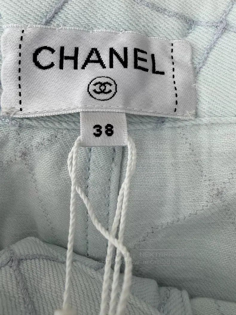 Chanel Chanel Light blue plaid jeans Size 25" / US 0 / IT 36 - 5 Thumbnail