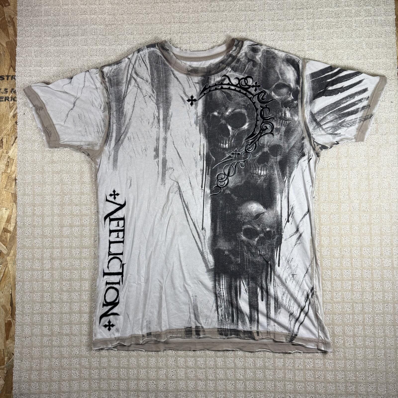 Affliction Y2K Affliction Skull T Shirt 2XL Size US XXL / EU 58 / 5 - 1 Thumbnail
