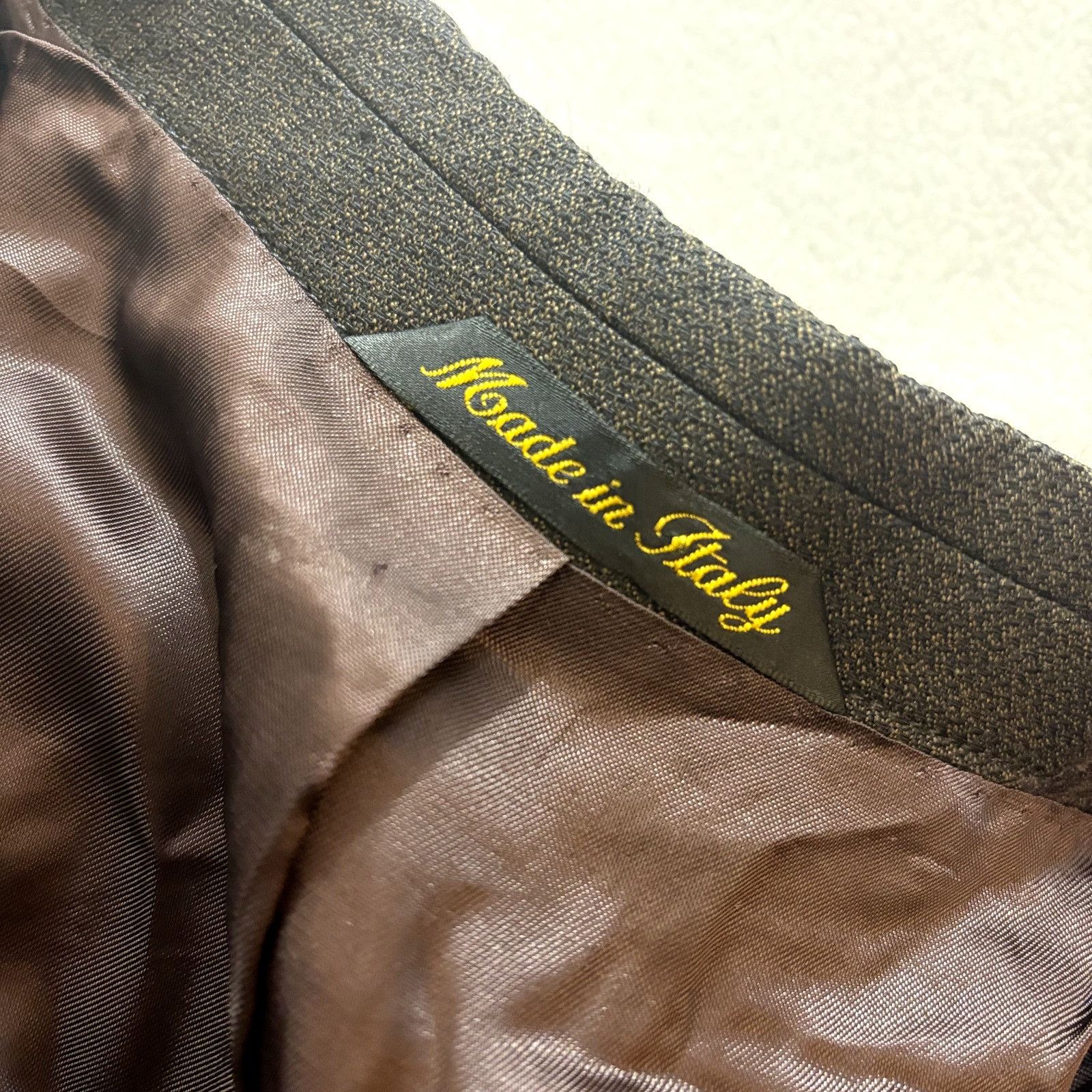 Other Mezzanotte Uomo Men's 3/4 Sleeves Green Brown Textured Blaze Size 42R - 8 Thumbnail