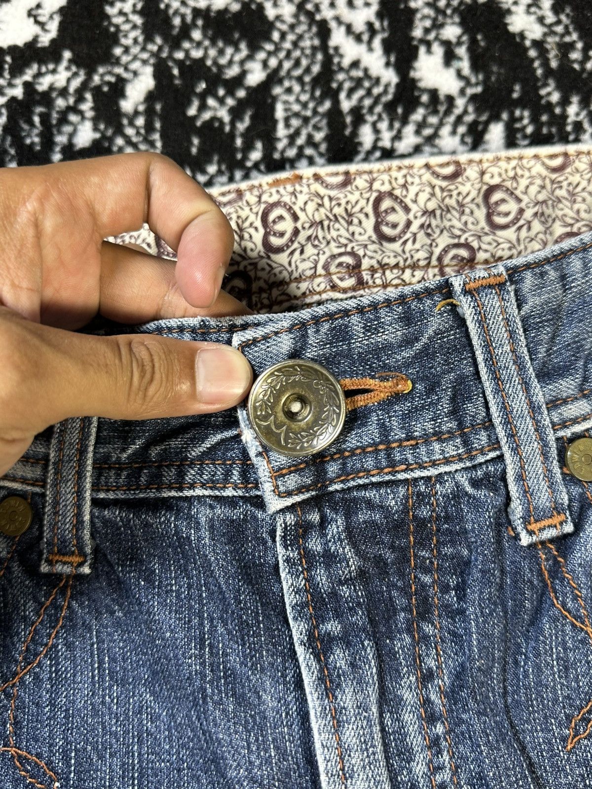Undercover 2000s Navajo Edwin Blue Trip 503 Flare Washed Denim Size US 32 / EU 48 - 6 Thumbnail