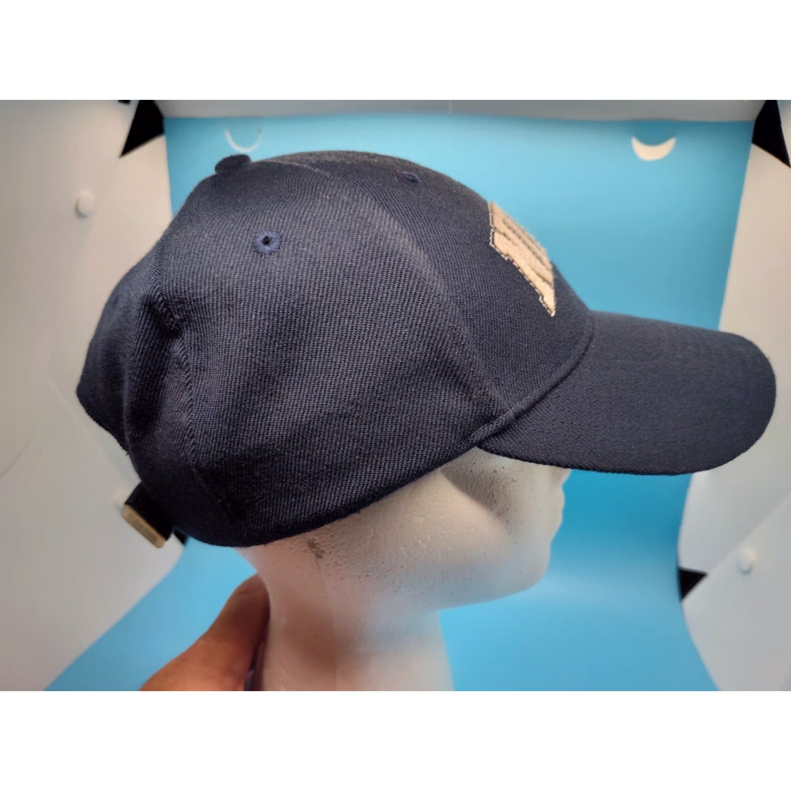 Nike VINTAGE Nike Baseball Cap Adjustable Blue White Spell Out Dad Hat Y2K Mens Size ONE SIZE - 6 Thumbnail