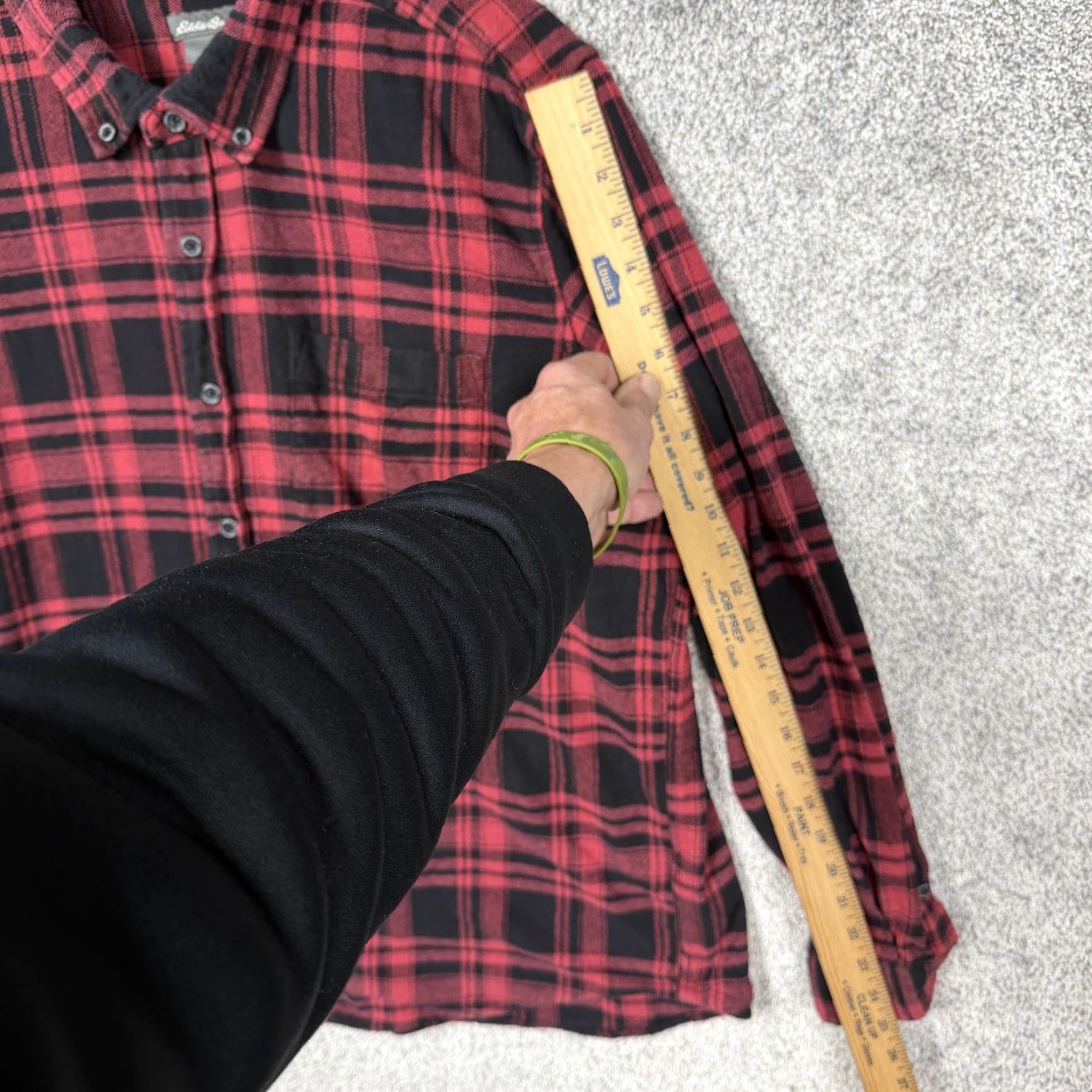 Eddie Bauer Eddie Bauer Flannel Shirt Men XLT Red Black Plaid Button-Down Collar Long Sleeve Casual Fall Winter Size US XL / EU 56 / 4 - 3 Thumbnail