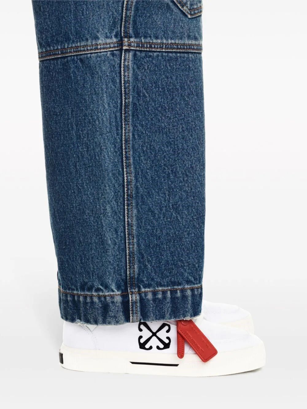 Off-White o1s22i1n0824 Canvas Vulcanized Low-Top Sneakers in White Size US 6 / IT 36 - 3 Thumbnail