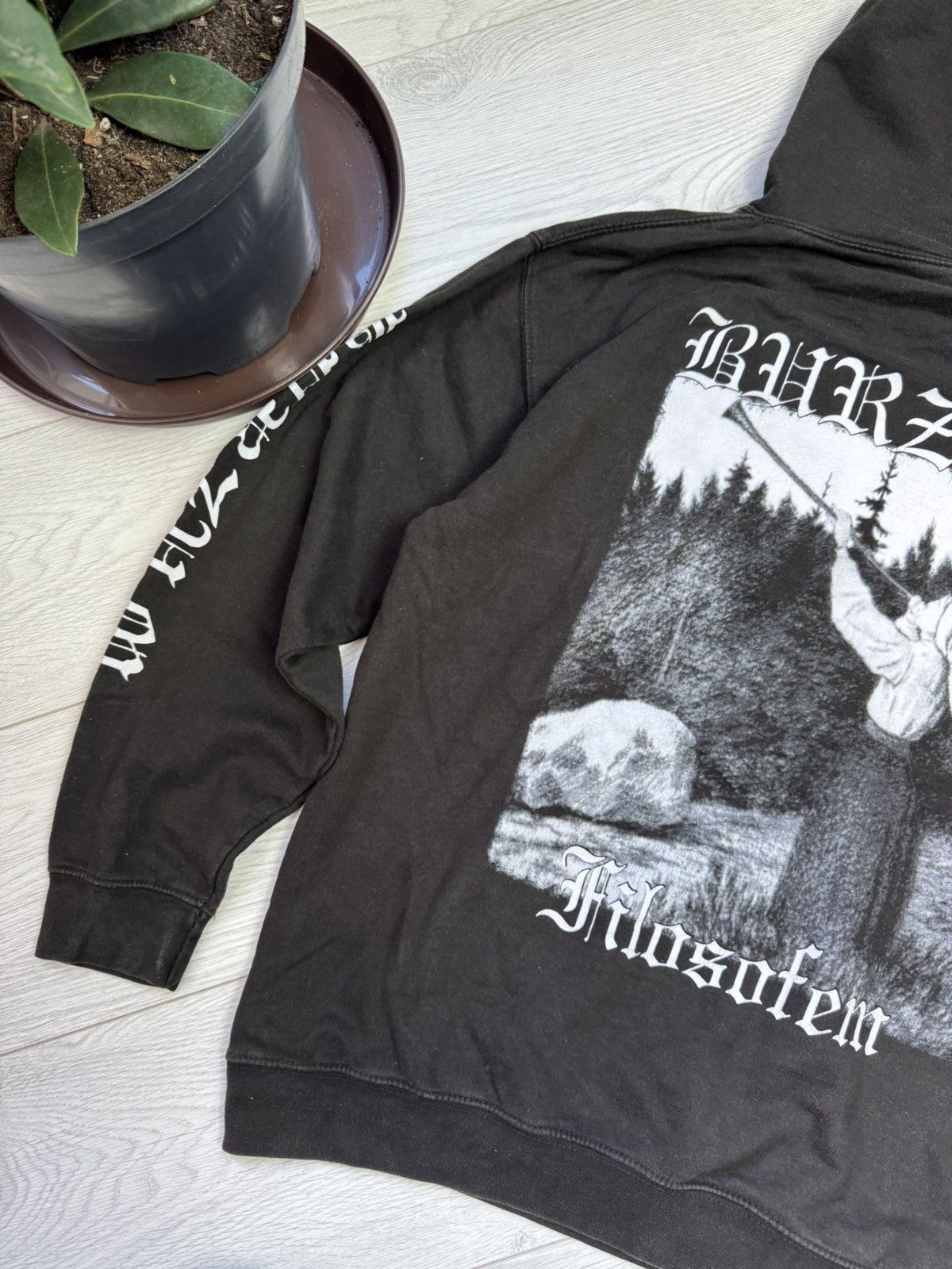 Band Tees Burzum Vintage Black Metal Band Zip Hoodie Rare 90s Det Som Size US L / EU 52-54 / 3 - 2 Thumbnail