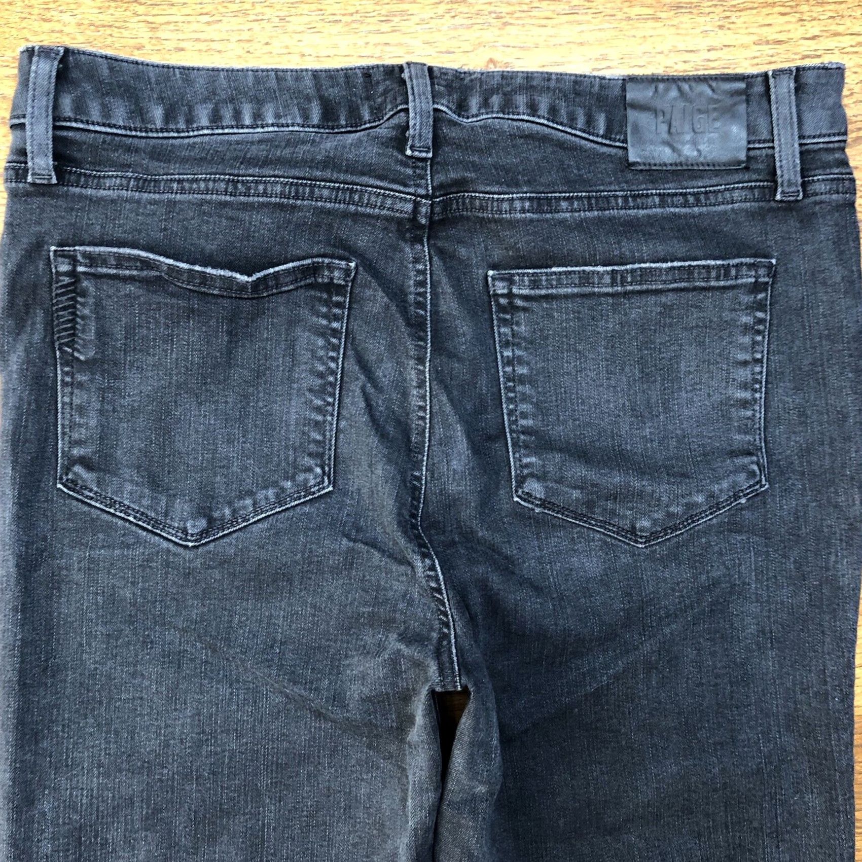 Paige Paige Jeans Faded Black Hoxton Slim Ankle Button Fly Womens 32 X 27.5 Inseam Size 24" / US 00 / IT 34 - 4 Thumbnail