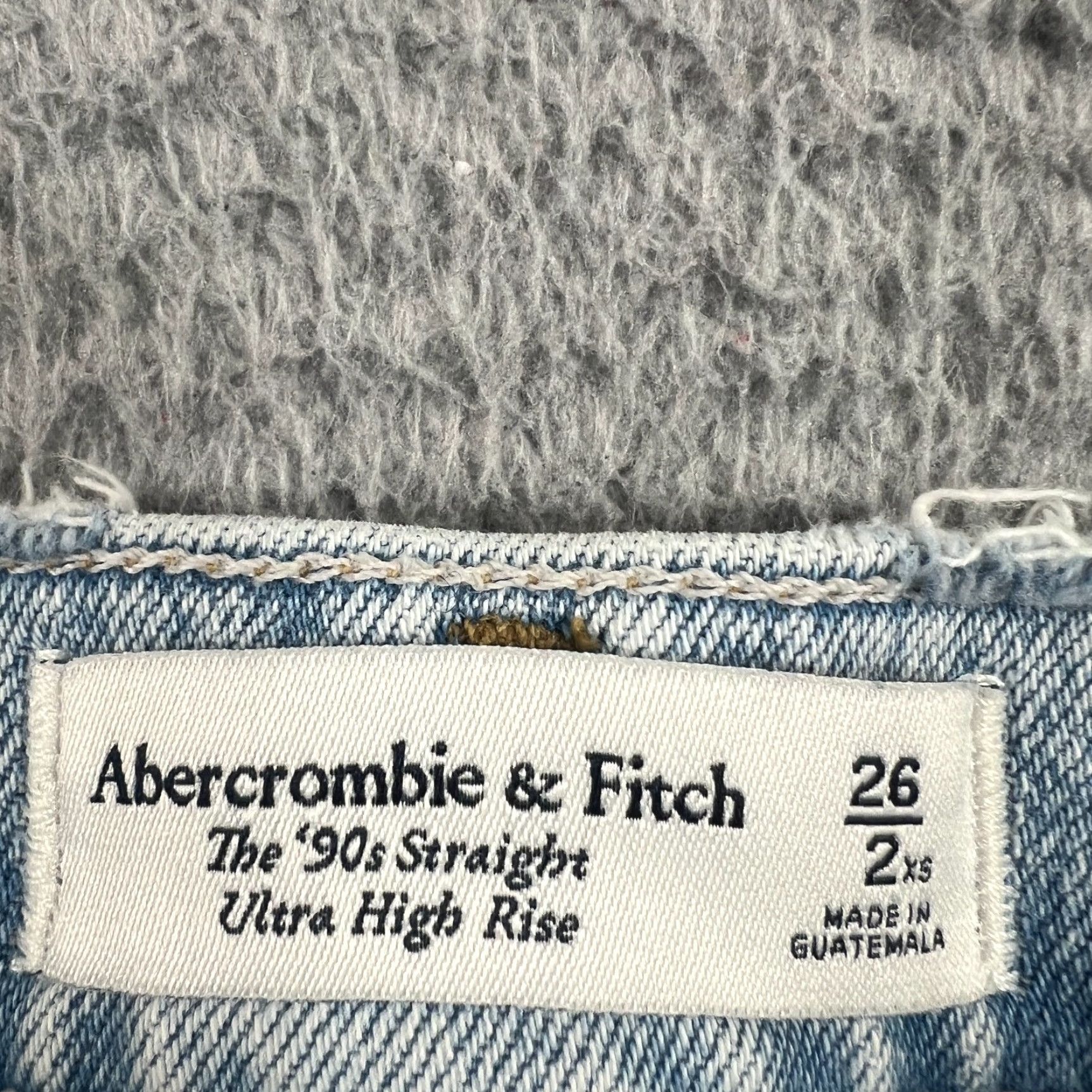Abercrombie & Fitch VINTAGE Abercrombie & Fitch Jeans Women 2 XS High Rise Straight 90s Blue Denim Size 27" / US 4 / IT 40 - 6 Thumbnail