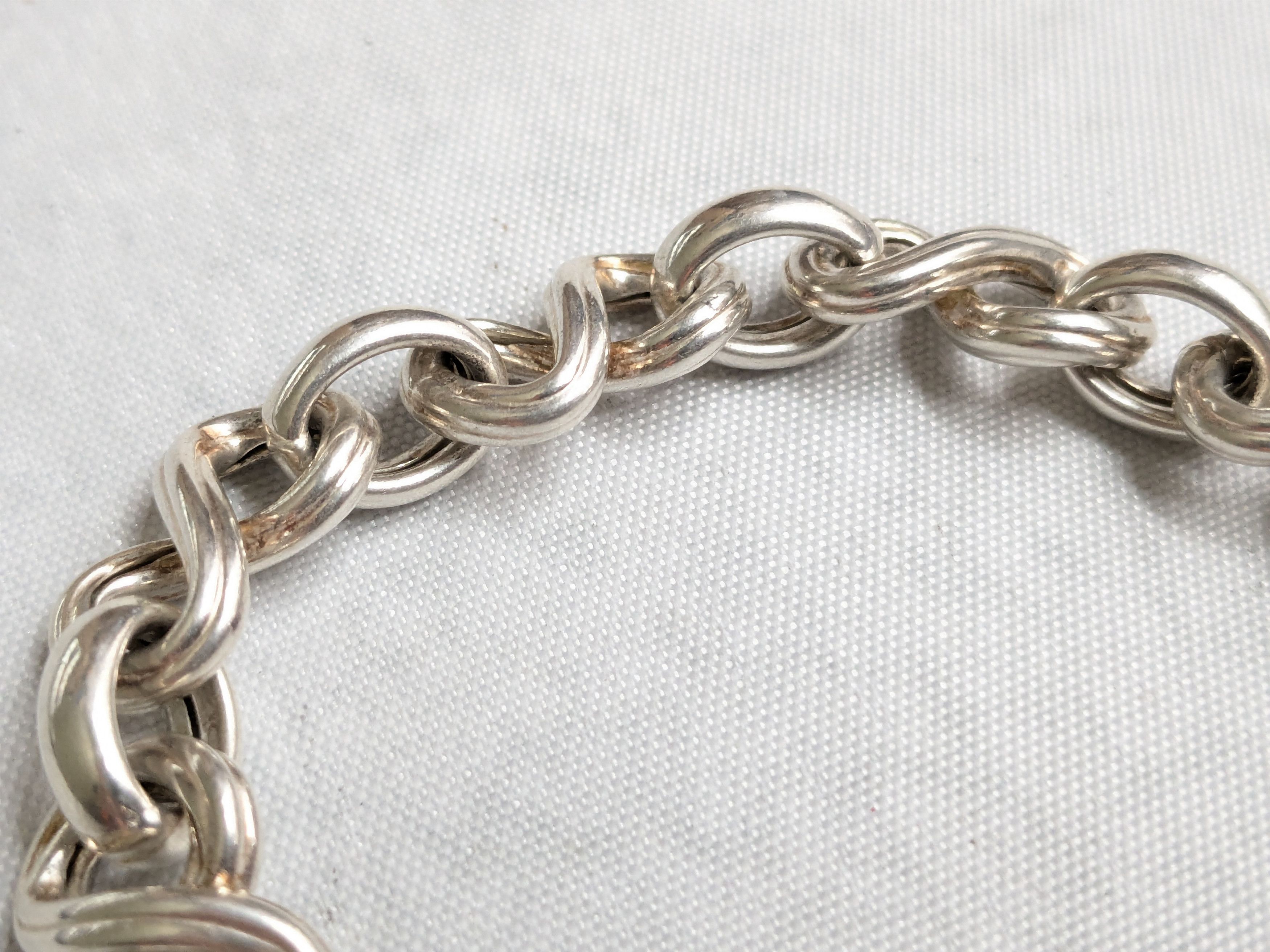 Jewelry Sterling Silver Bracelet Bow tie Infinity 7" Italy Size ONE SIZE - 8 Thumbnail