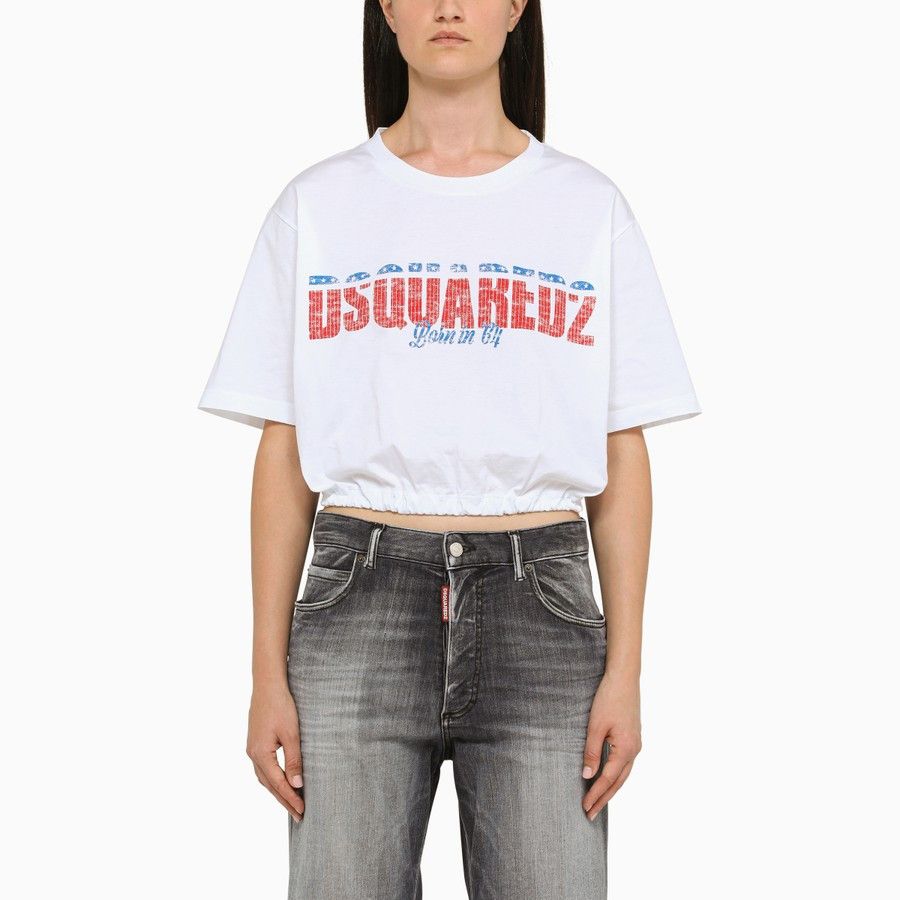 image of Dsquared2 O1D2Blof01223 T-Shirt In White, Women's (Size Medium)
