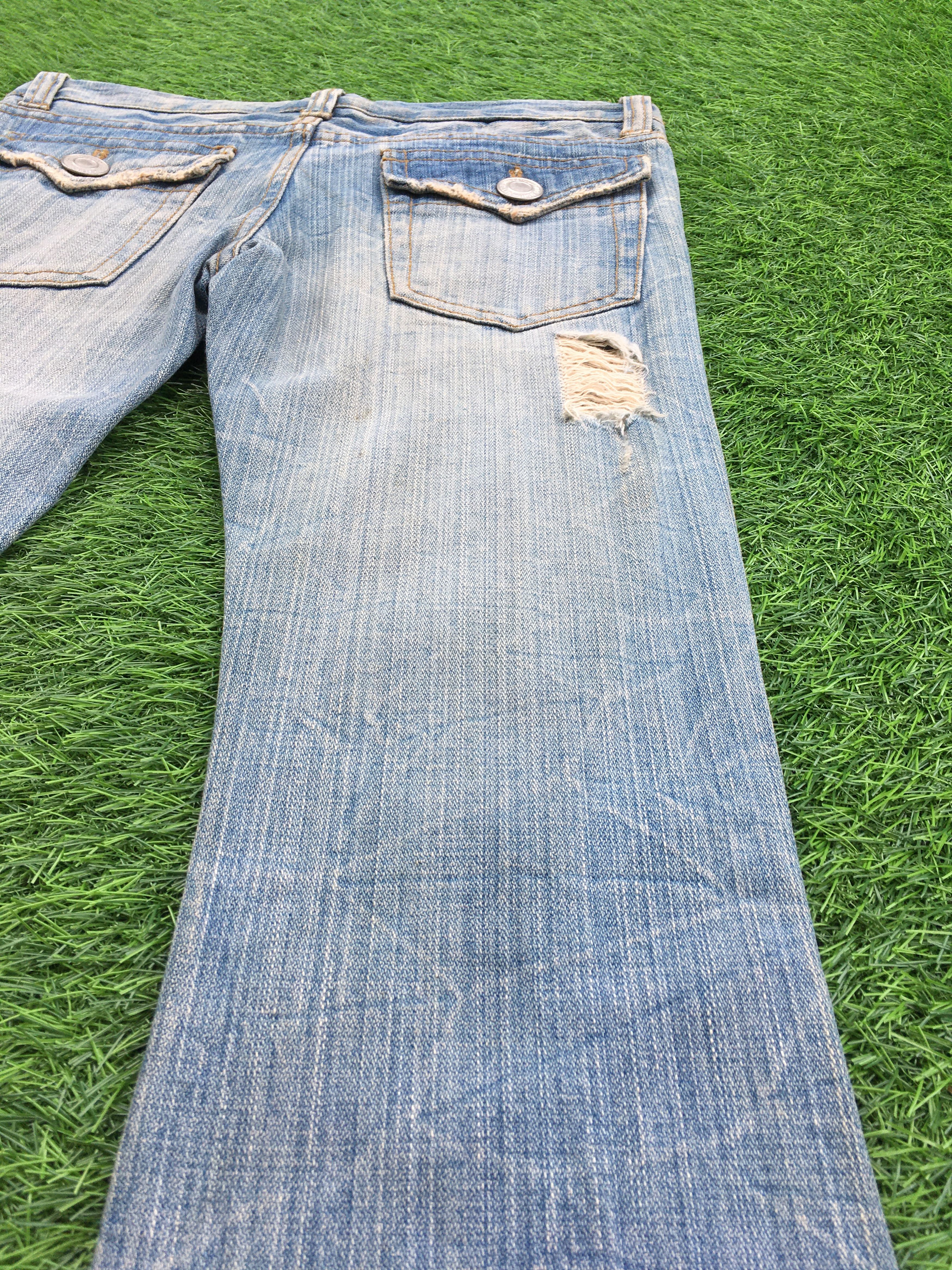 Japanese Brand Japanese Wide Leg Distressed Nippon Denim D-991 Size 28" / US 6 / IT 42 - 10 Thumbnail