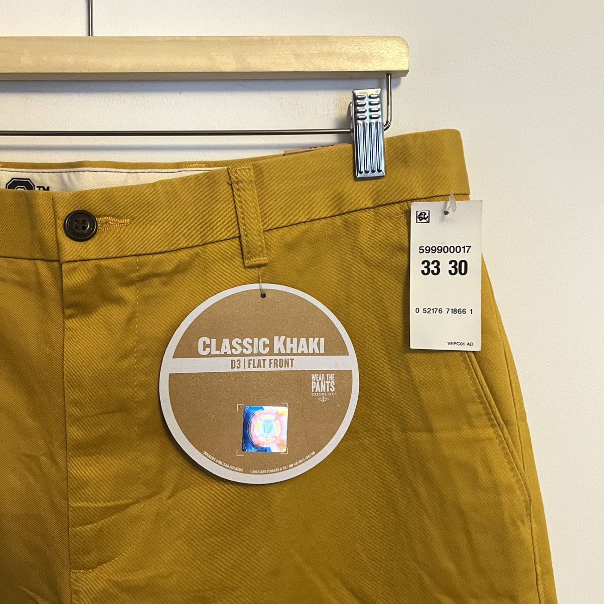 Dockers × NCAA Dockers Mizzou Tigers D3 Flat Front Game Day Khakis Size US 33 - 2 Thumbnail