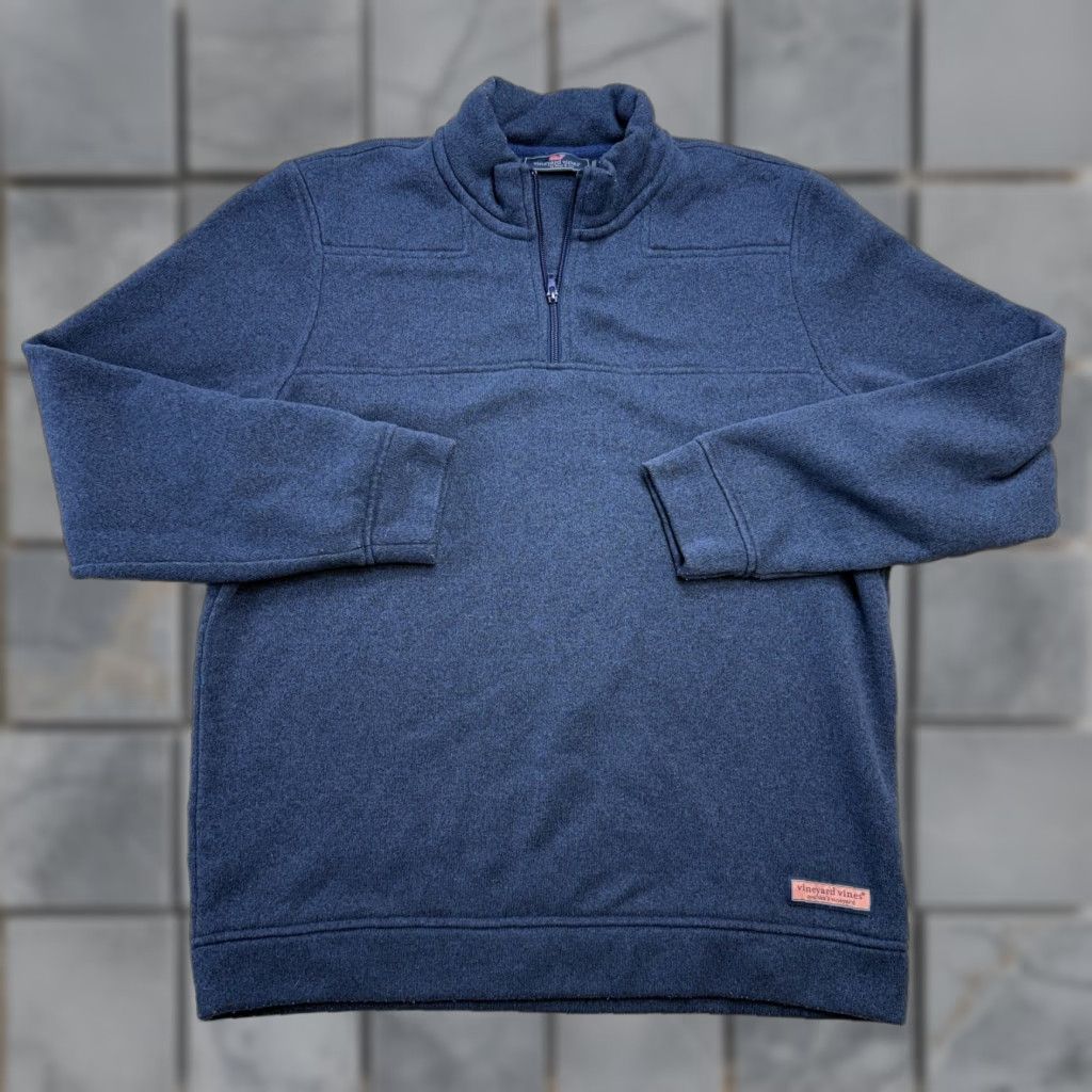 Vineyard Vines Vineyard Vines Sweater Mens Large Navy 1/4 Zip Knit Pullover Mock Neck long sleeve Casual Color: Blue Polyester Knit 30 day returns Mens Size US L / EU 52-54 / 3 - 1 Thumbnail