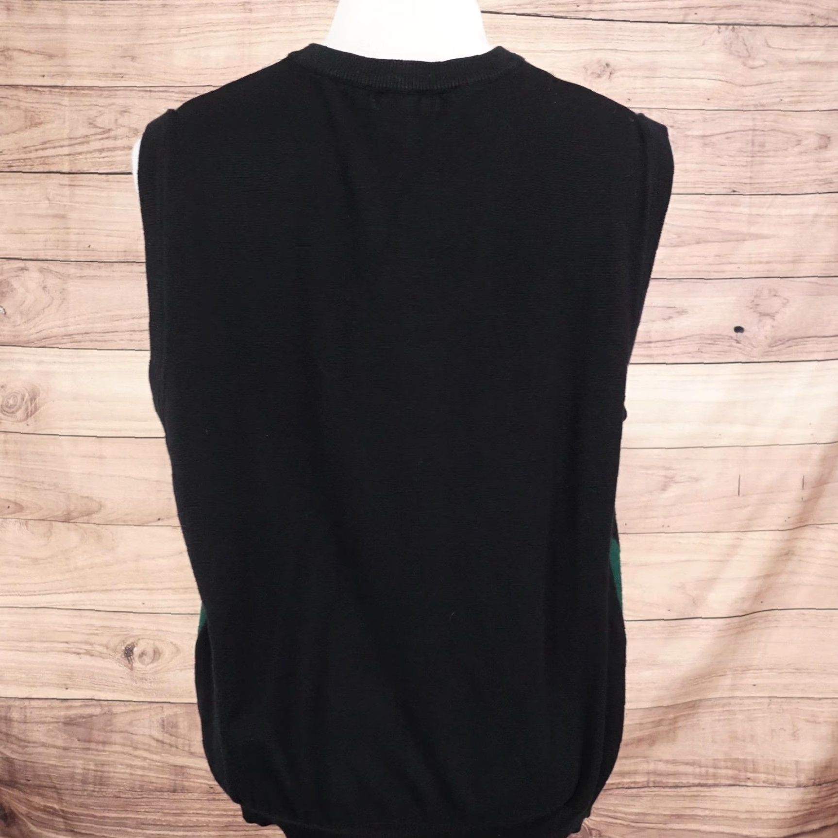 Vintage Coofandy Vest Mens Large Black Gray Green Argyle Pullover V Neck Size US L / EU 52-54 / 3 - 4 Thumbnail