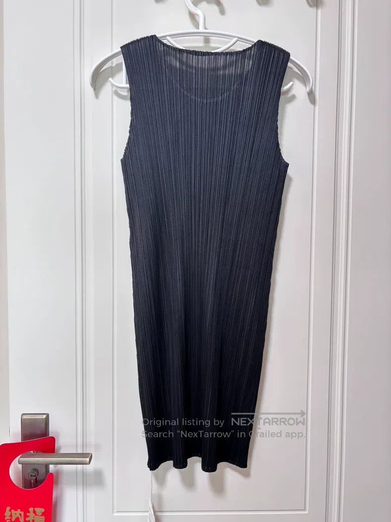Issey Miyake Issey Miyake Black Pleated Sleeveless Midi Top Size L / US 10 / IT 46 - 5 Thumbnail