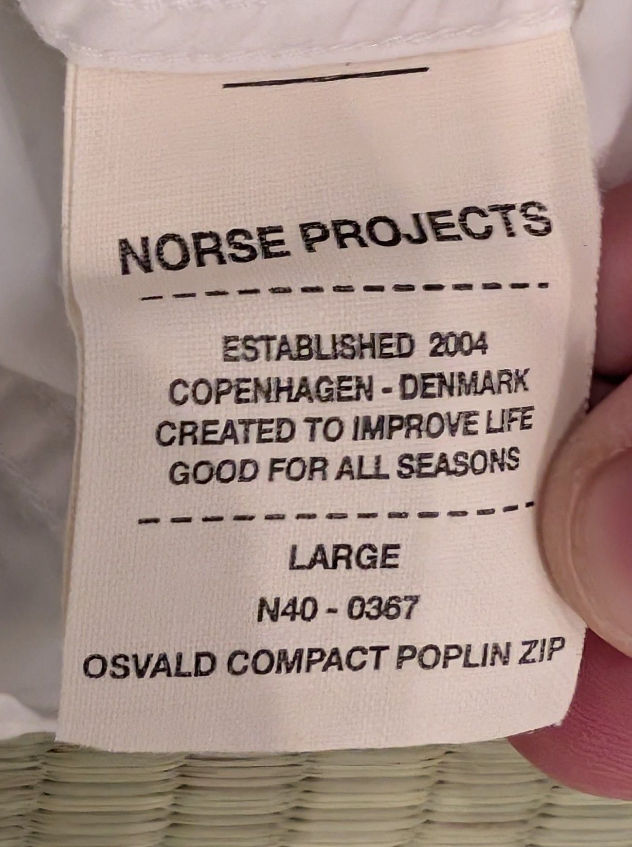 Norse Projects Norse Projects Osvald Compact Poplin Zip Shirt Size US L / EU 52-54 / 3 - 5 Thumbnail