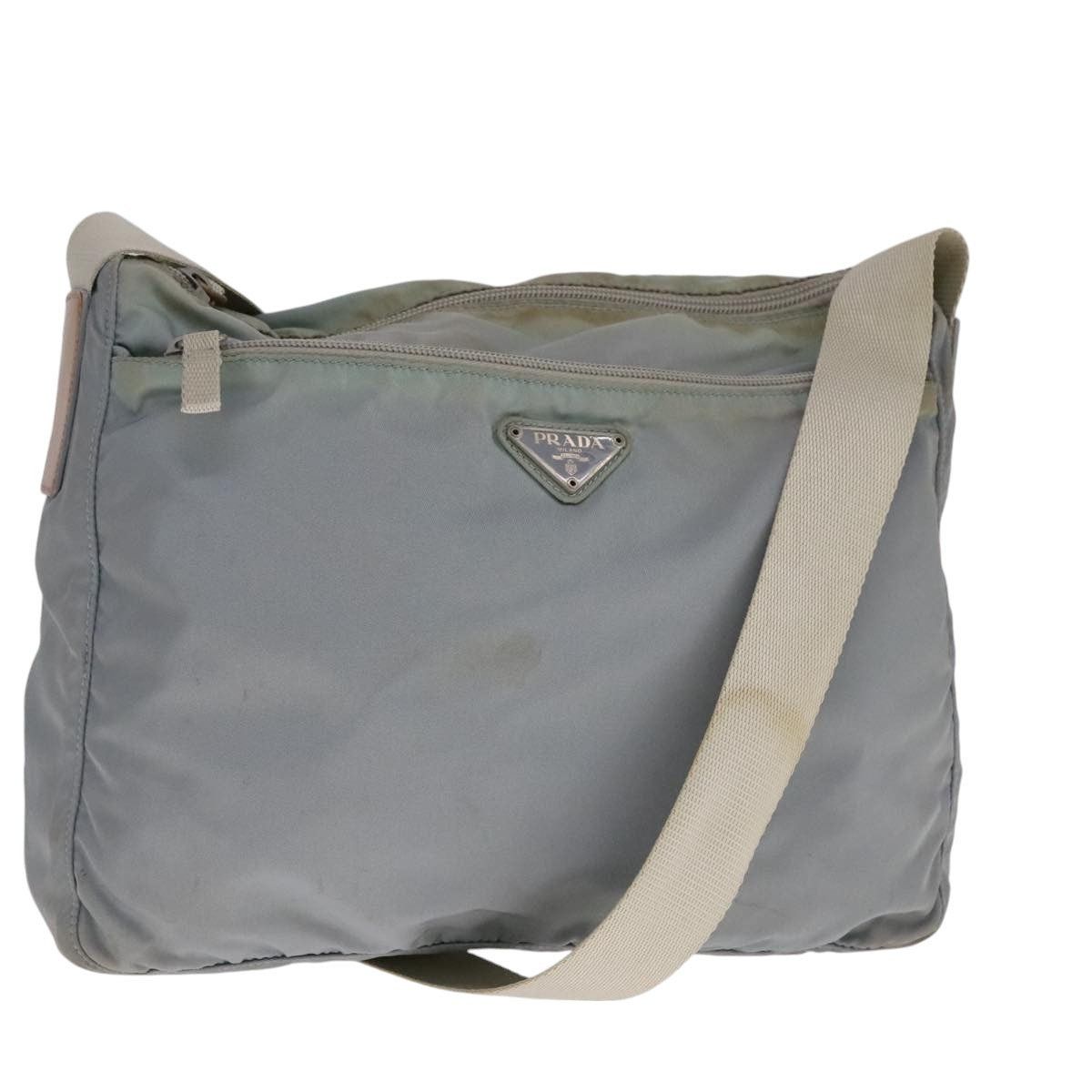 Prada PRADA Shoulder Bag Nylon Light Blue Gray Silver Size ONE SIZE - 1 Thumbnail