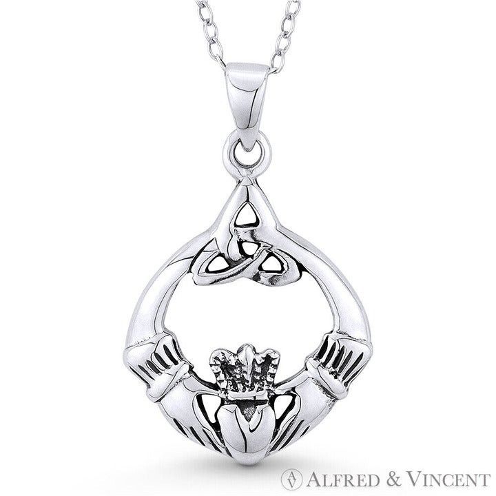 Other Irish Claddagh Heart Celtic Triquetra Charm Pendant Size ONE SIZE - 1 Preview