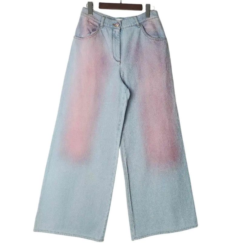 Chanel Chanel Color-Blocked Cotton Women's Jeans 0089 Size 23" - 1 Thumbnail