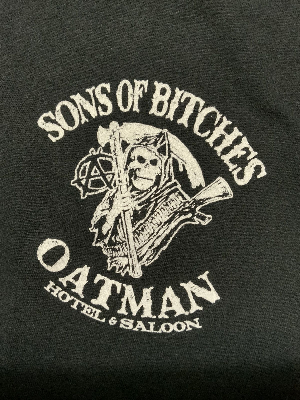 Other Oatman Hotel & Saloon Anarchy Skull Grim Reaper L/S T-Shirt Size US M / EU 48-50 / 2 - 5 Thumbnail