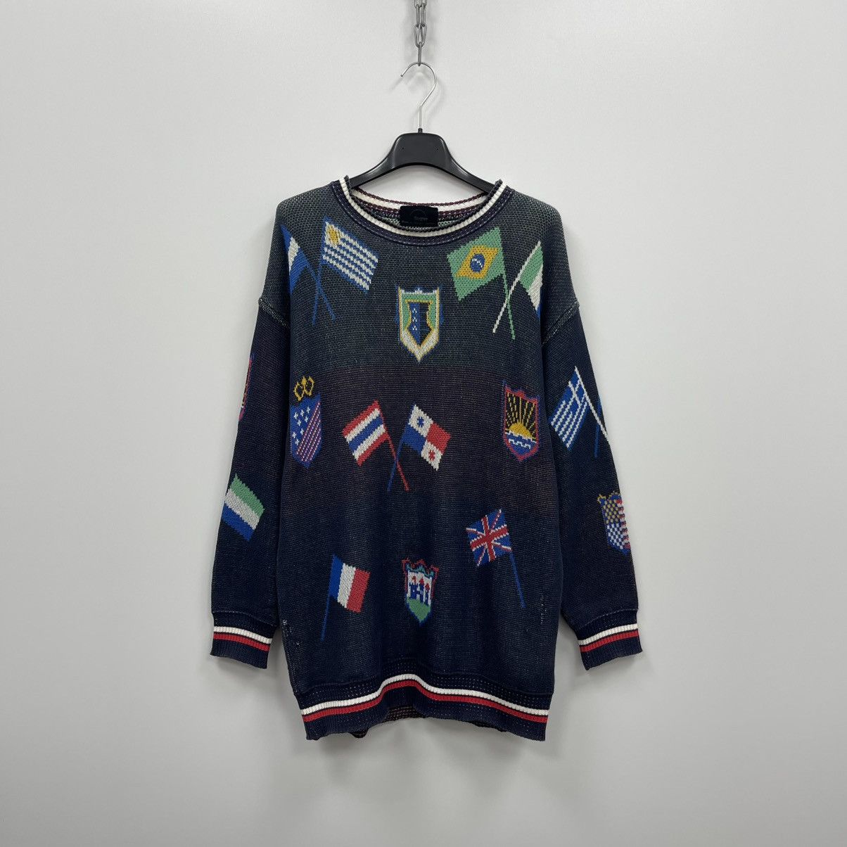 Bogner Bogner Flags Printed Cotton Knit Vintage Sweater Women’s Size S / US 4 / IT 40 - 1 Thumbnail