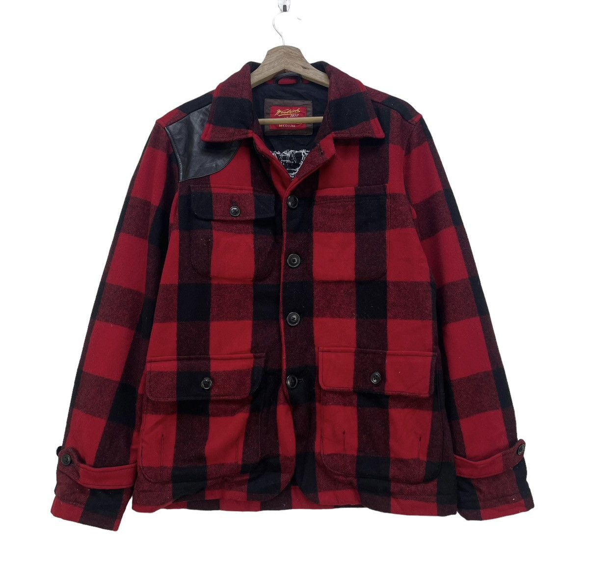 Vintage 🫴🏻Vintage Woolrich Buffalo Check Red Tartan Jacket Size US M / EU 48-50 / 2 - 1 Thumbnail