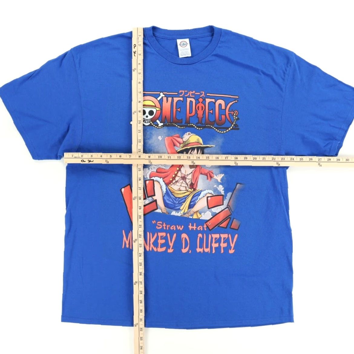 Delta VINTAGE Delta Monkey D. Luffy Graphic Solid T-Shirt Blue Men's 2XL Size US XXL / EU 58 / 5 - 3 Thumbnail