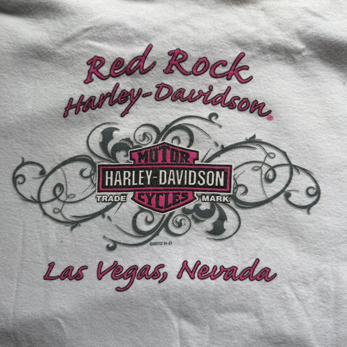 Harley Davidson Harley Davidson Womens 1X White Las Vegas Pink Tee Size XL / US 12-14 / IT 48-50 - 6 Thumbnail