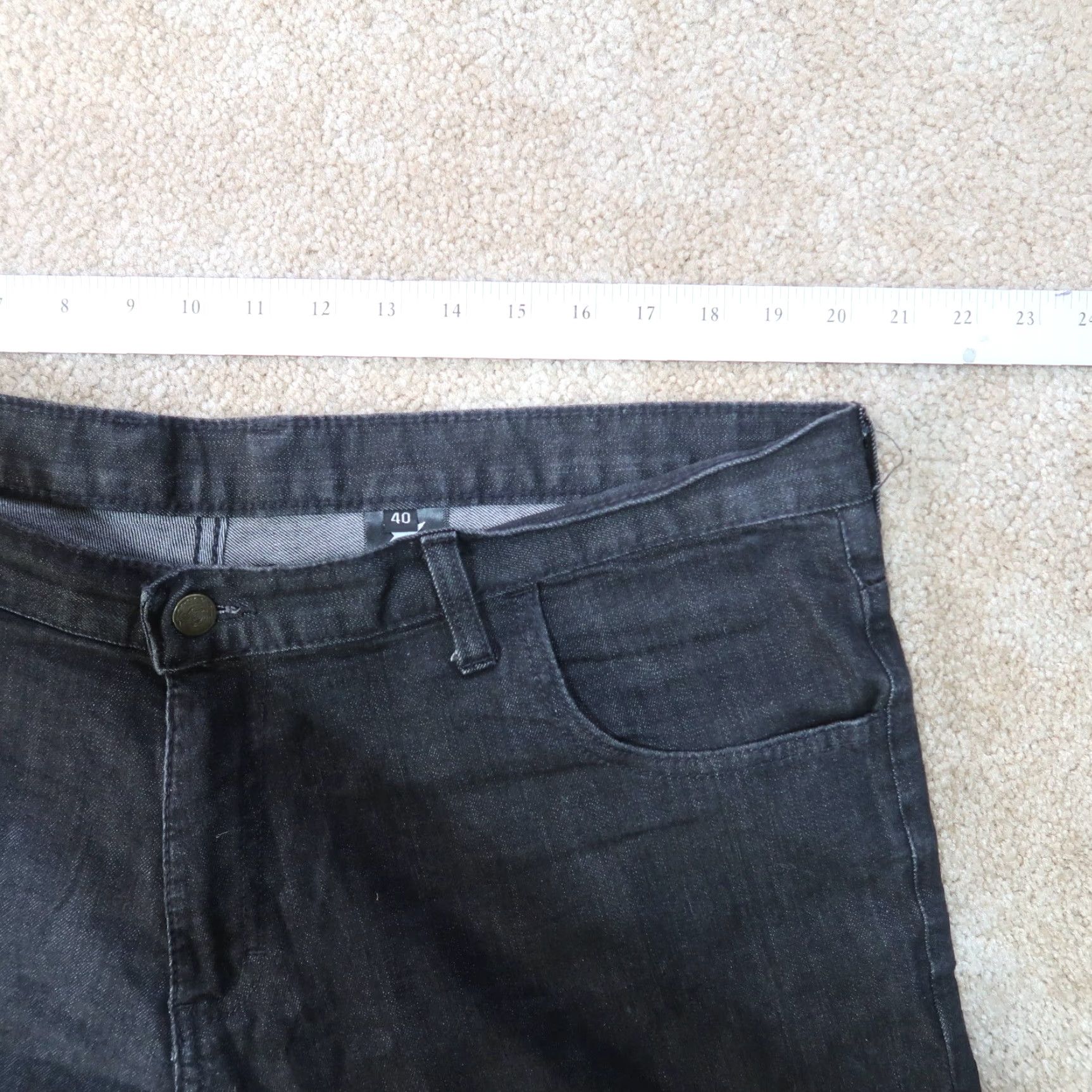 Denime Dearborn Denim Jeans Mens 40x30 Black Denim Straight Leg Stretch Chicago USA Jeans Mens Regular 5-Pocket Black Size US 40 / EU 56 - 7 Thumbnail