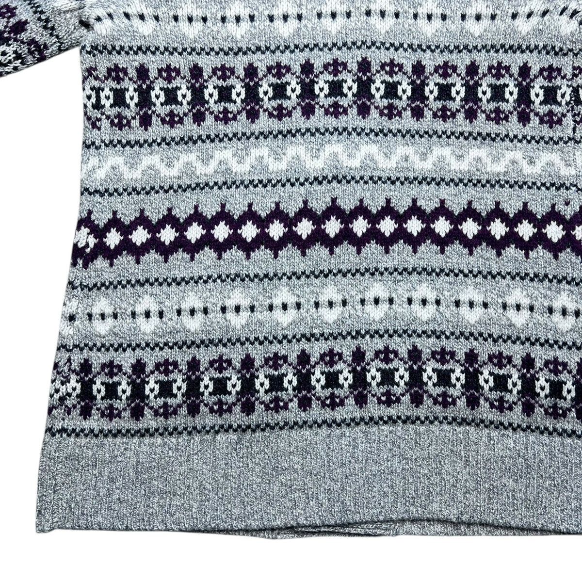 L.L. Bean NWT LL Bean 100% Lambs Wool Fair Isle Long Sweater Cardigan Size L / US 10 / IT 46 - 15 Thumbnail