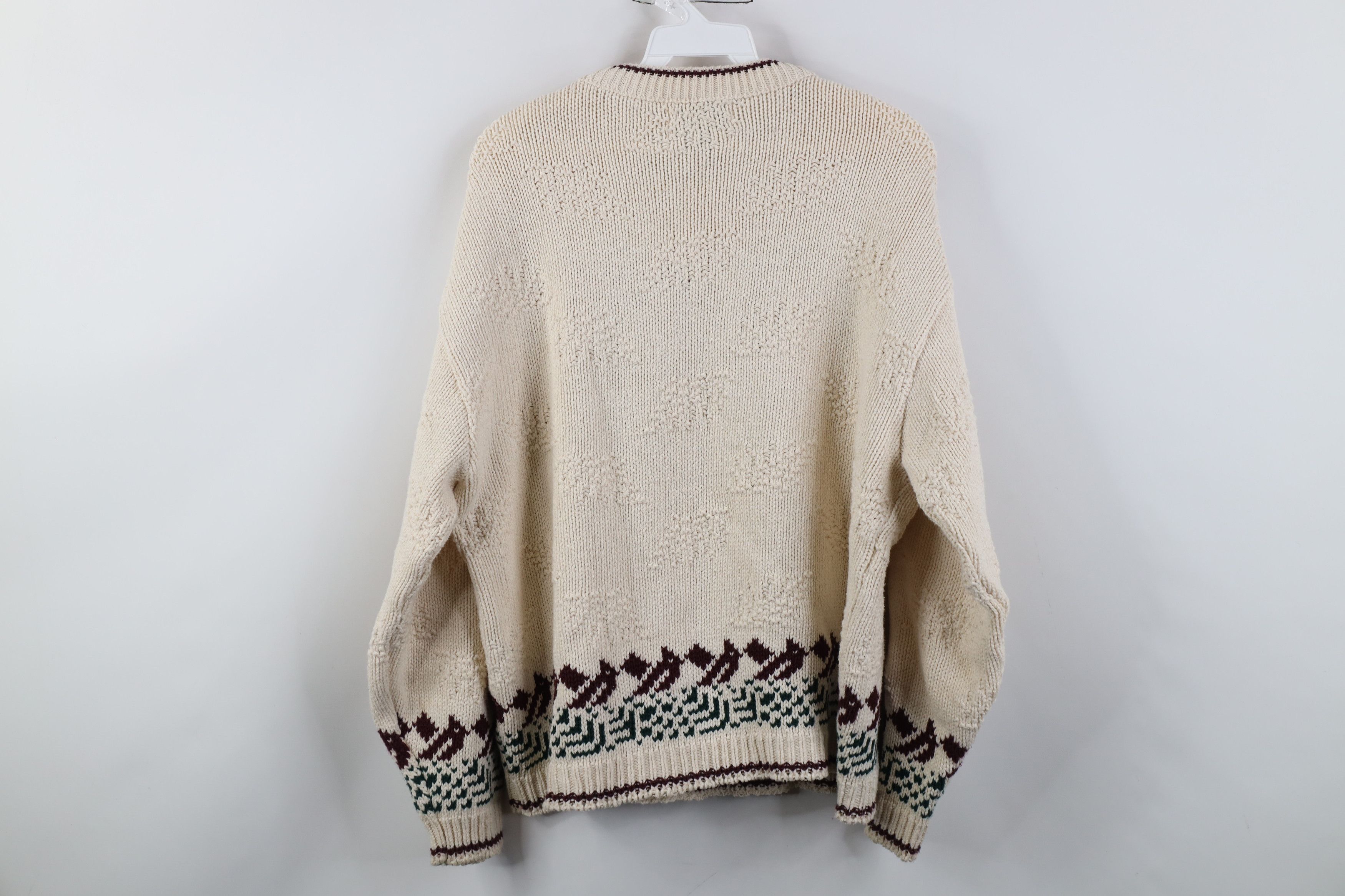 Vintage Vintage 90s Streetwear Winter Bird Cotton Knit Sweater USA Size L / US 10 / IT 46 - 11 Thumbnail