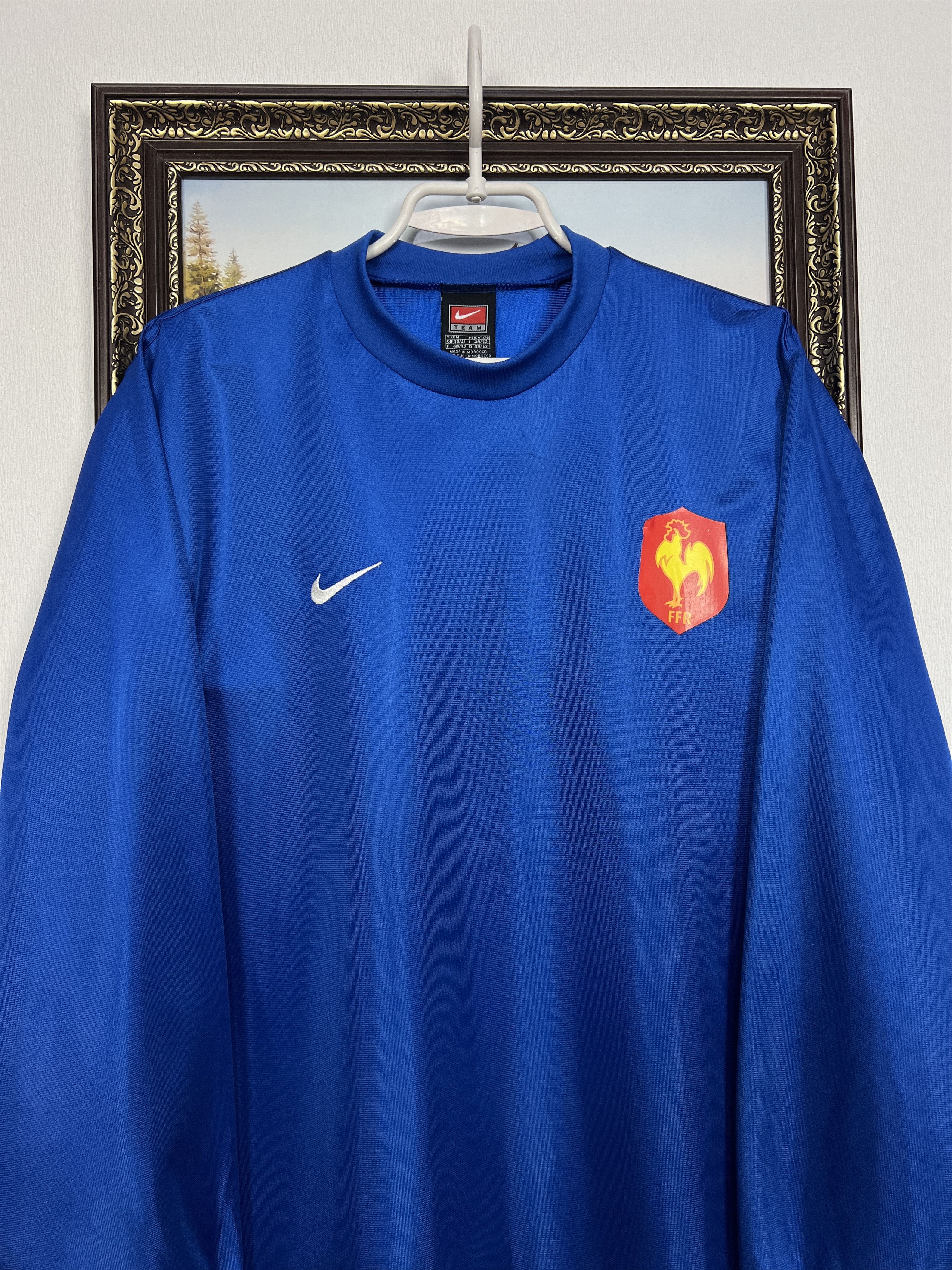 Nike Vintage 90's France Rugby Union Train Sweatshirt Track Top Size US M / EU 48-50 / 2 - 2 Thumbnail
