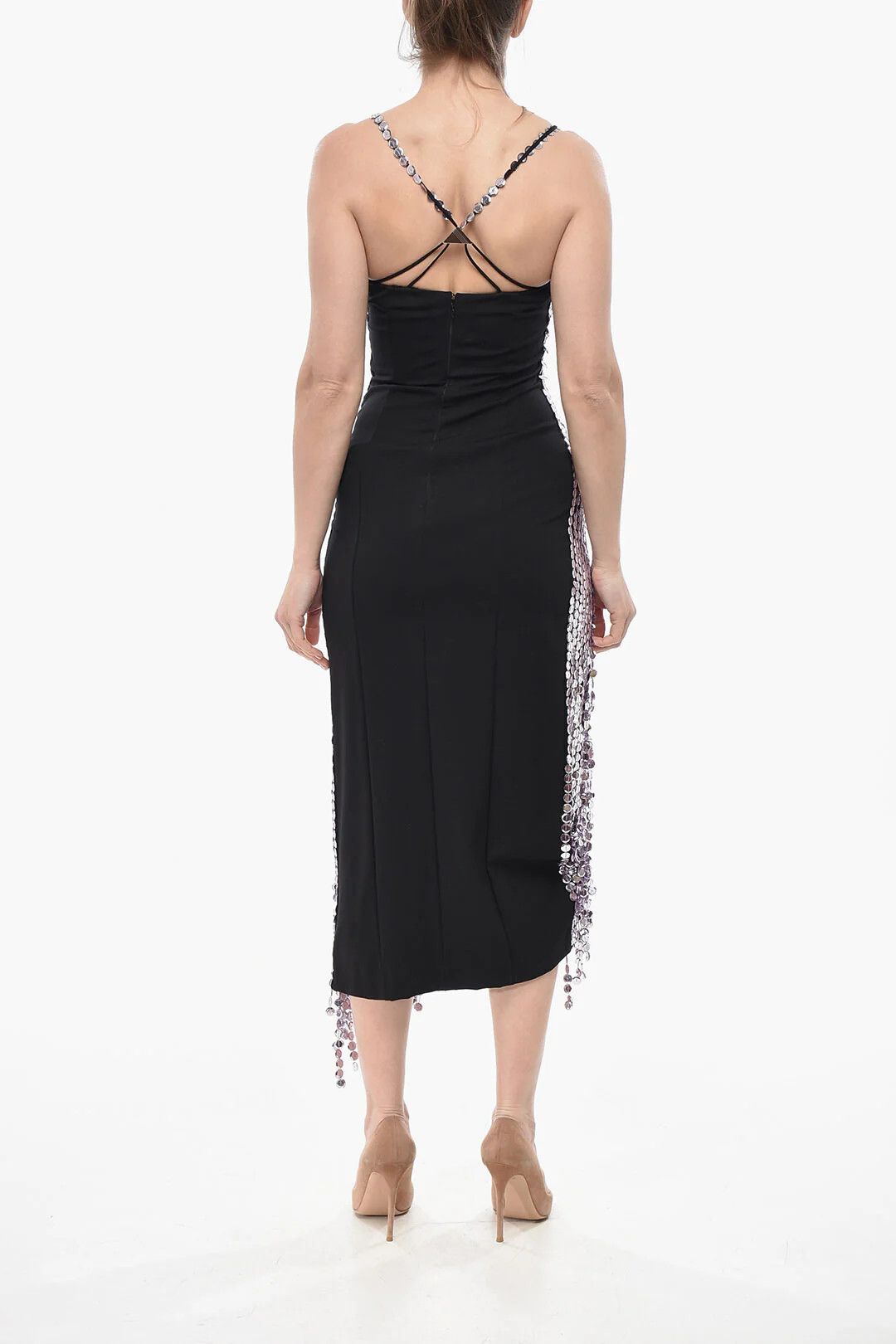 The Attico og1mm0426 Sequin Slip Dress in Pink Size XS / US 0-2 / IT 36-38 - 2 Thumbnail