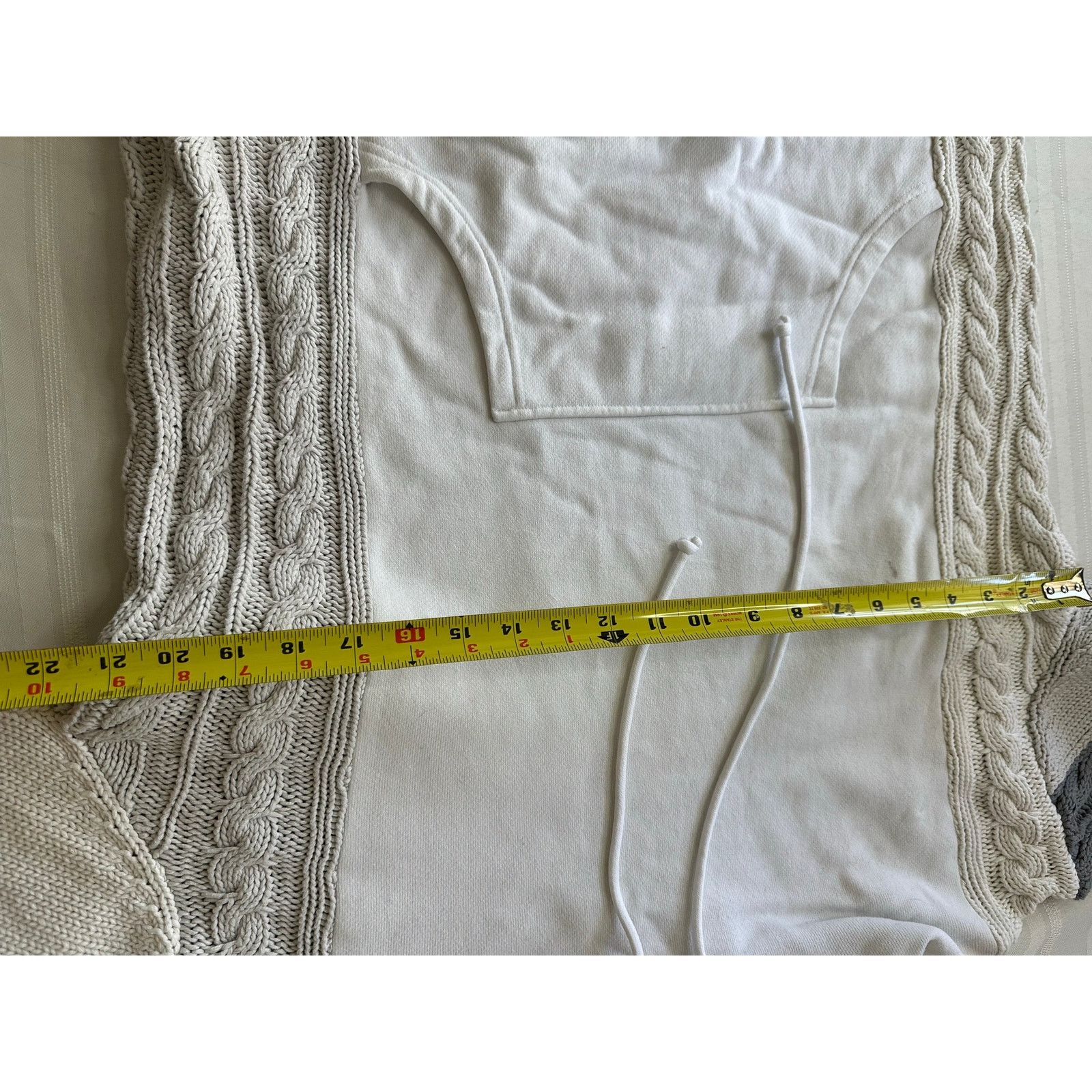 Kith Kith Adam Knit Hoodie White Grey Cable Fleece Sweatshirt M Size US M / EU 48-50 / 2 - 9 Thumbnail