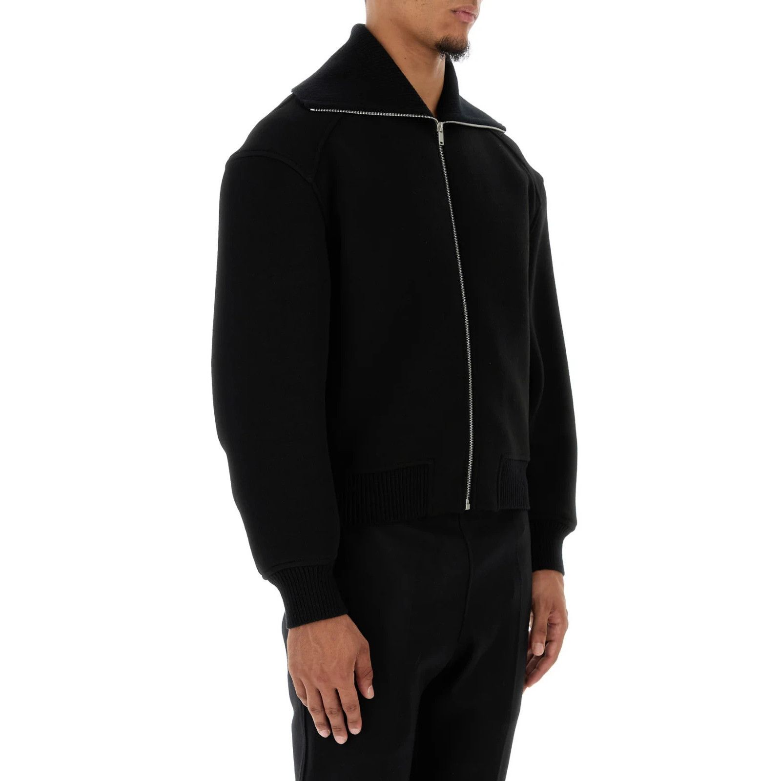 Jil Sander JIL SANDER Black Wool Blend Bomber Jacket New & Authentic (M Size US M / EU 48-50 / 2 - 3 Thumbnail