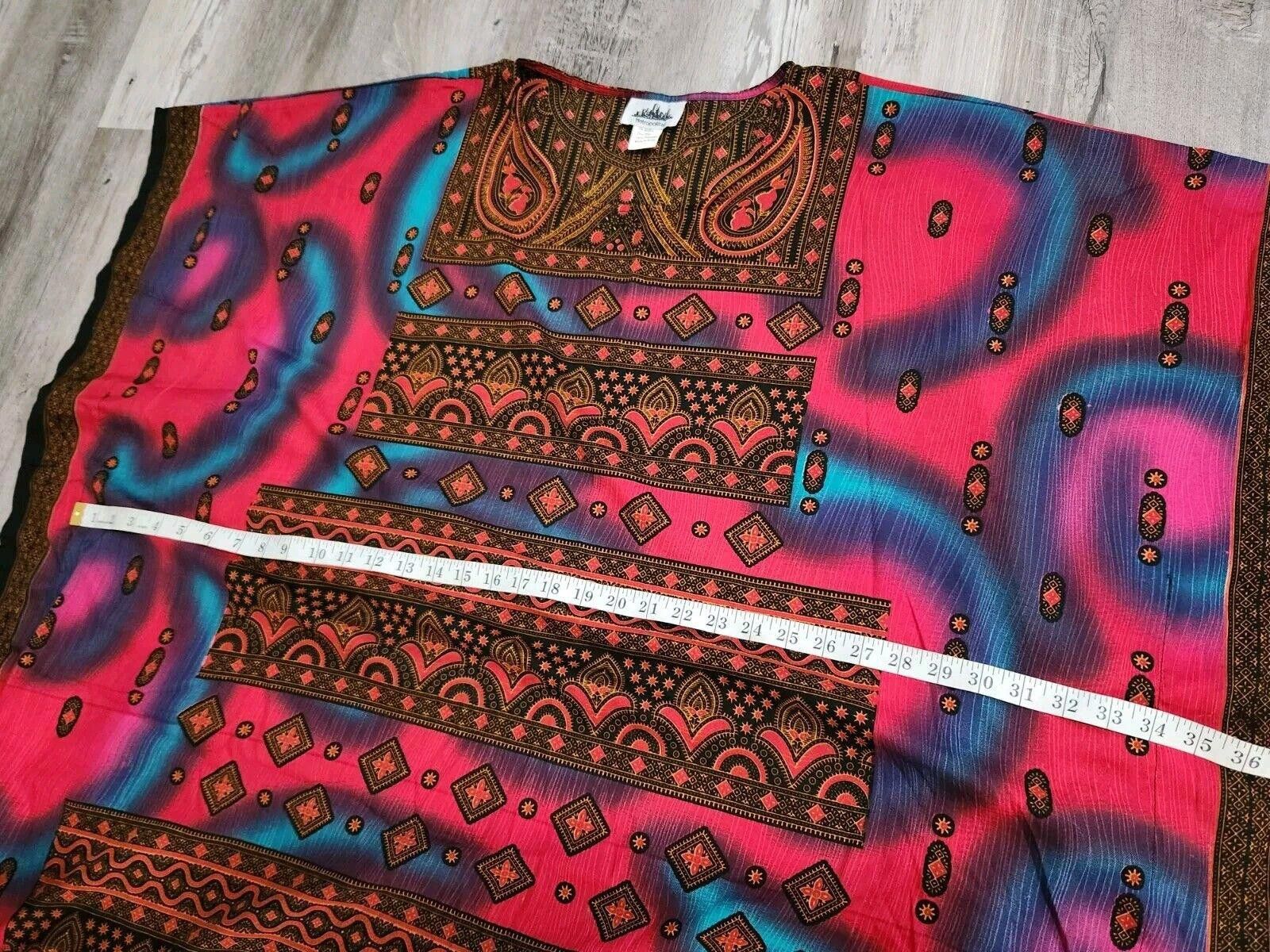 Designer Metropolitan Caftan Kaftan Mumu One Size Vintage Ethnic Size ONE SIZE - 9 Thumbnail