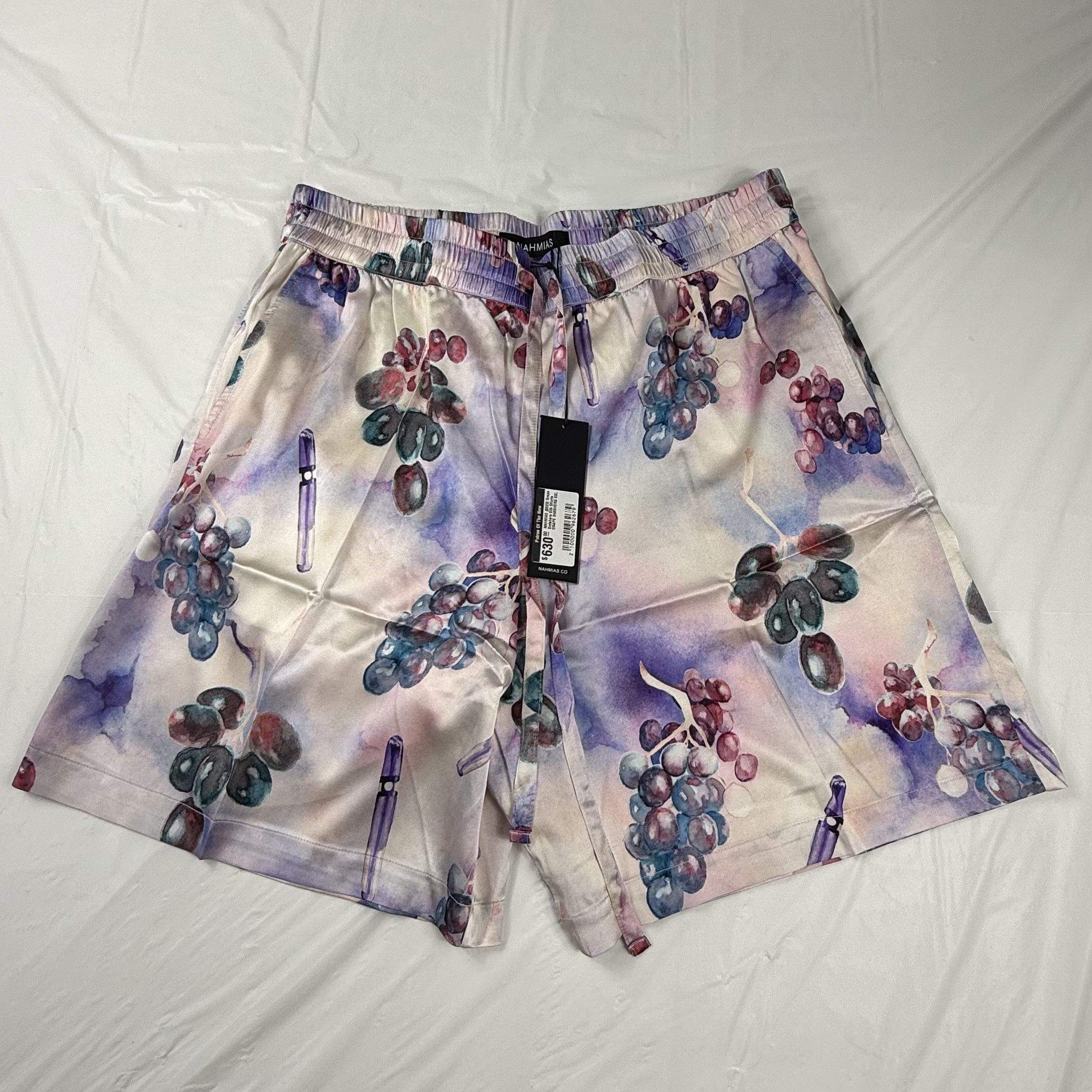 Nahmias Nahmias Grape Swishers Silk Shorts XXL New $630 Size US 36 / EU 52 - 1 Thumbnail