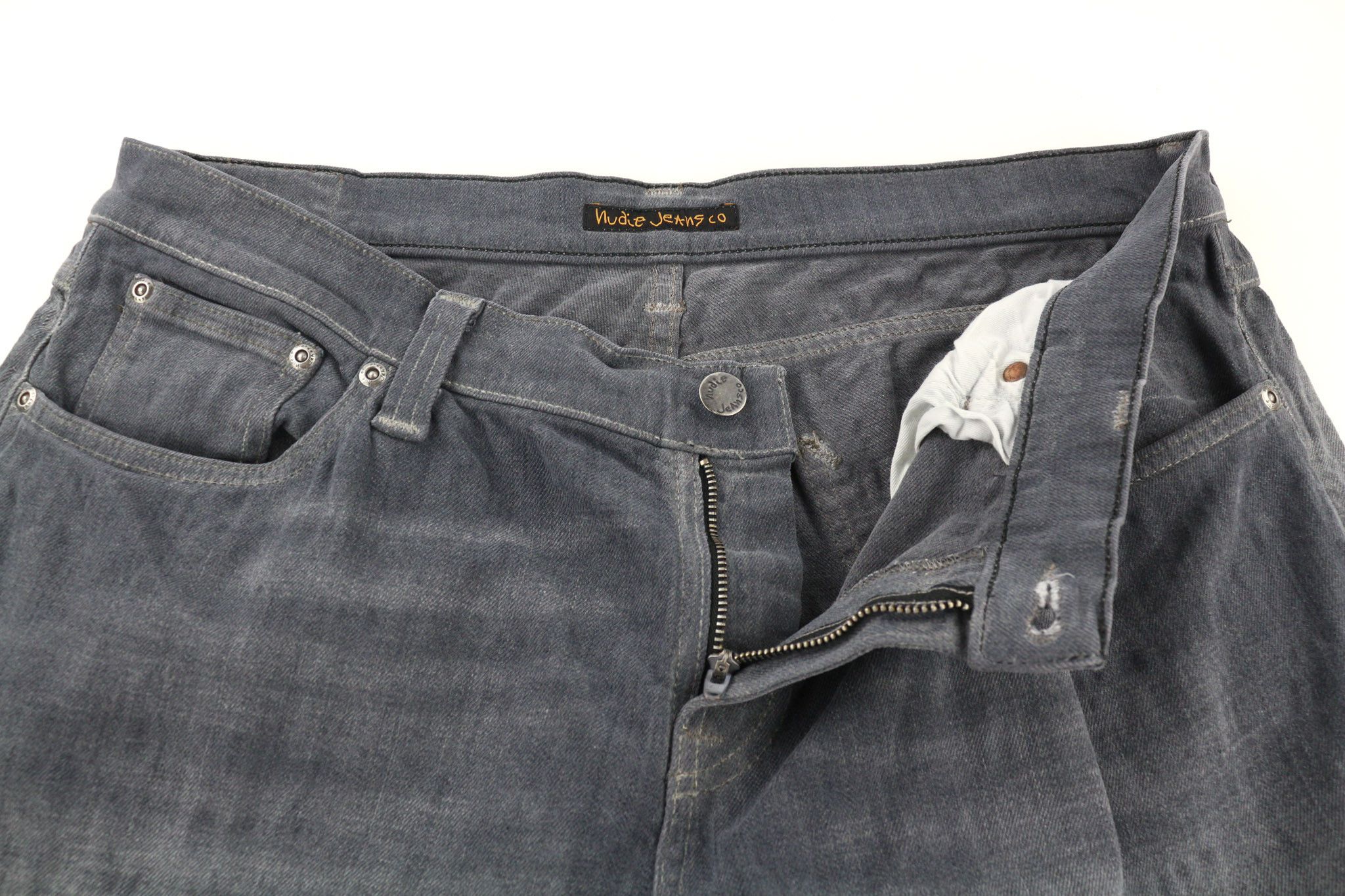 Nudie Jeans TIGHT LONG JOHN W34/L34 Organic Charcoal Slim Fit 80694 Size US 34 / EU 50 - 4 Thumbnail