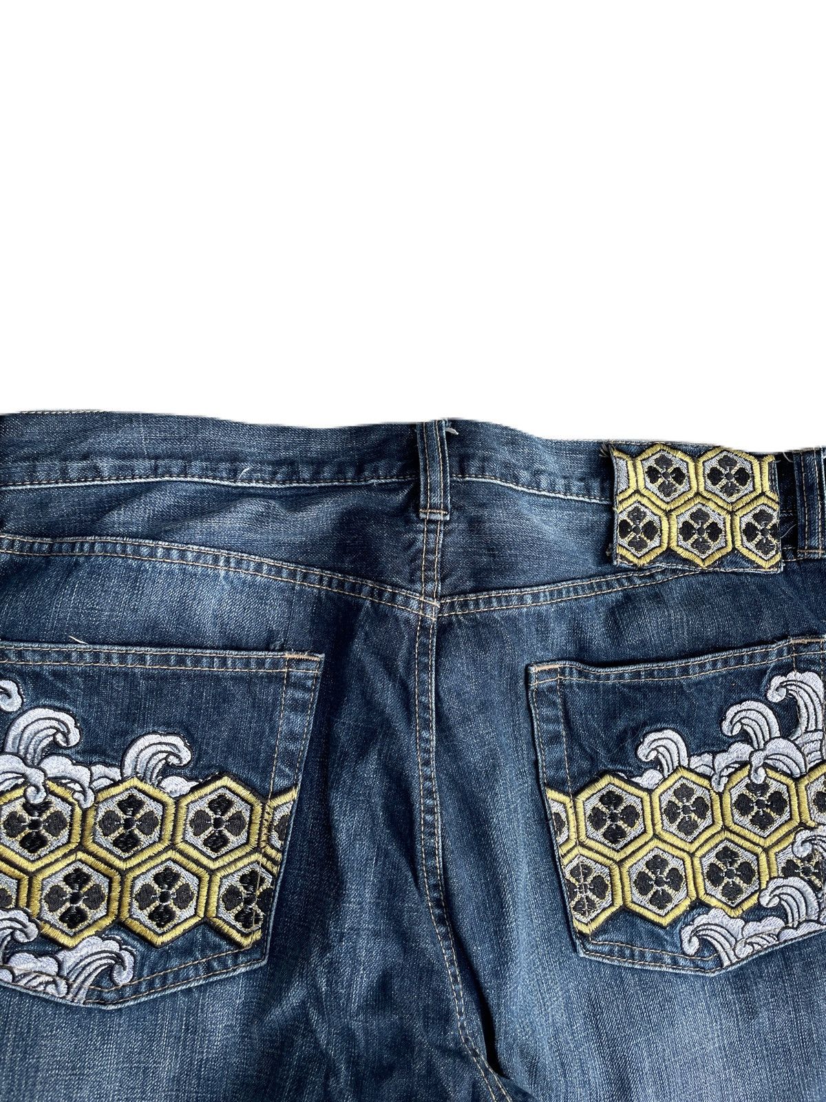 If Six Was Nine 2000s Japanese archive Sukajan Wabori Embroidery Jeans Size US 34 / EU 50 - 5 Thumbnail