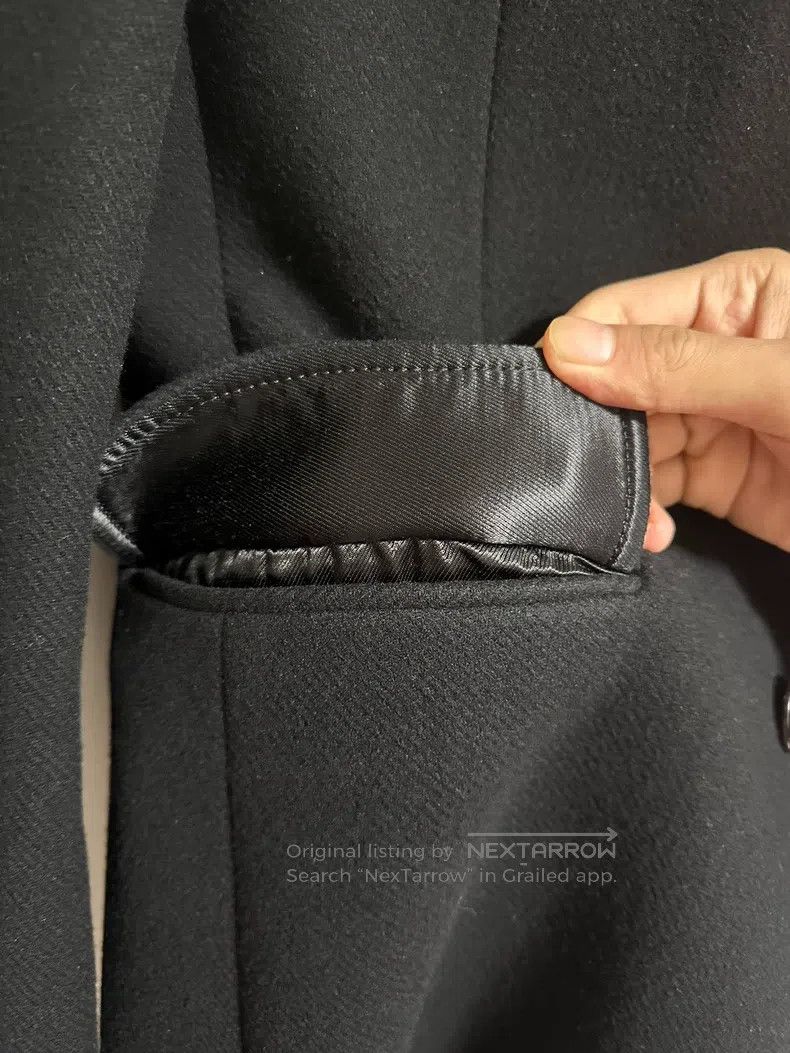 Saint Laurent Paris Saint Laurent Paris Wool Leather Collar Coat Size US M / EU 48-50 / 2 - 4 Thumbnail