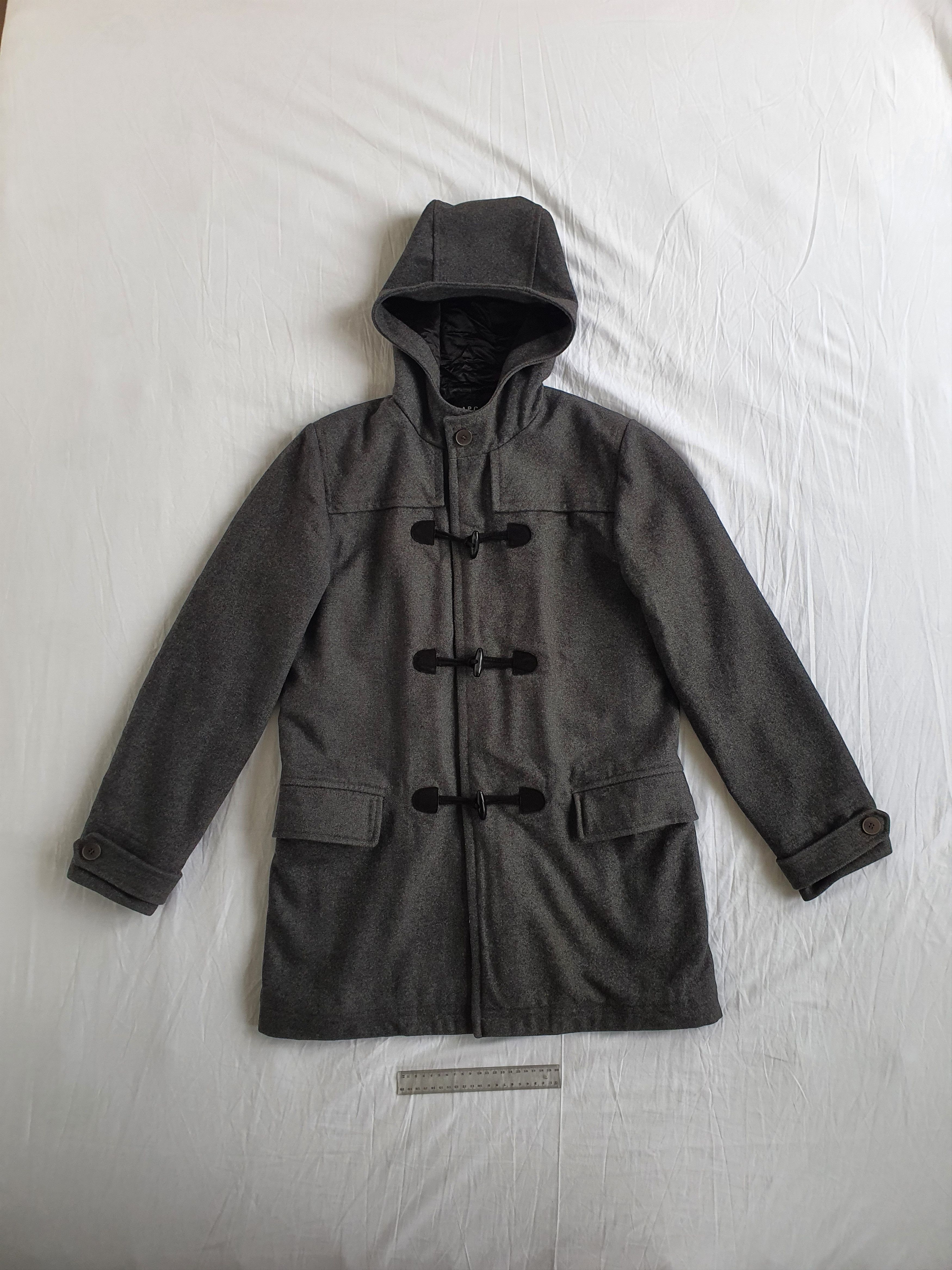 A.P.C. A.P.C. (JAPAN) - Unisex Wool Duffle Coat w Hood - Gray Size US S / EU 44-46 / 1 - 1 Thumbnail