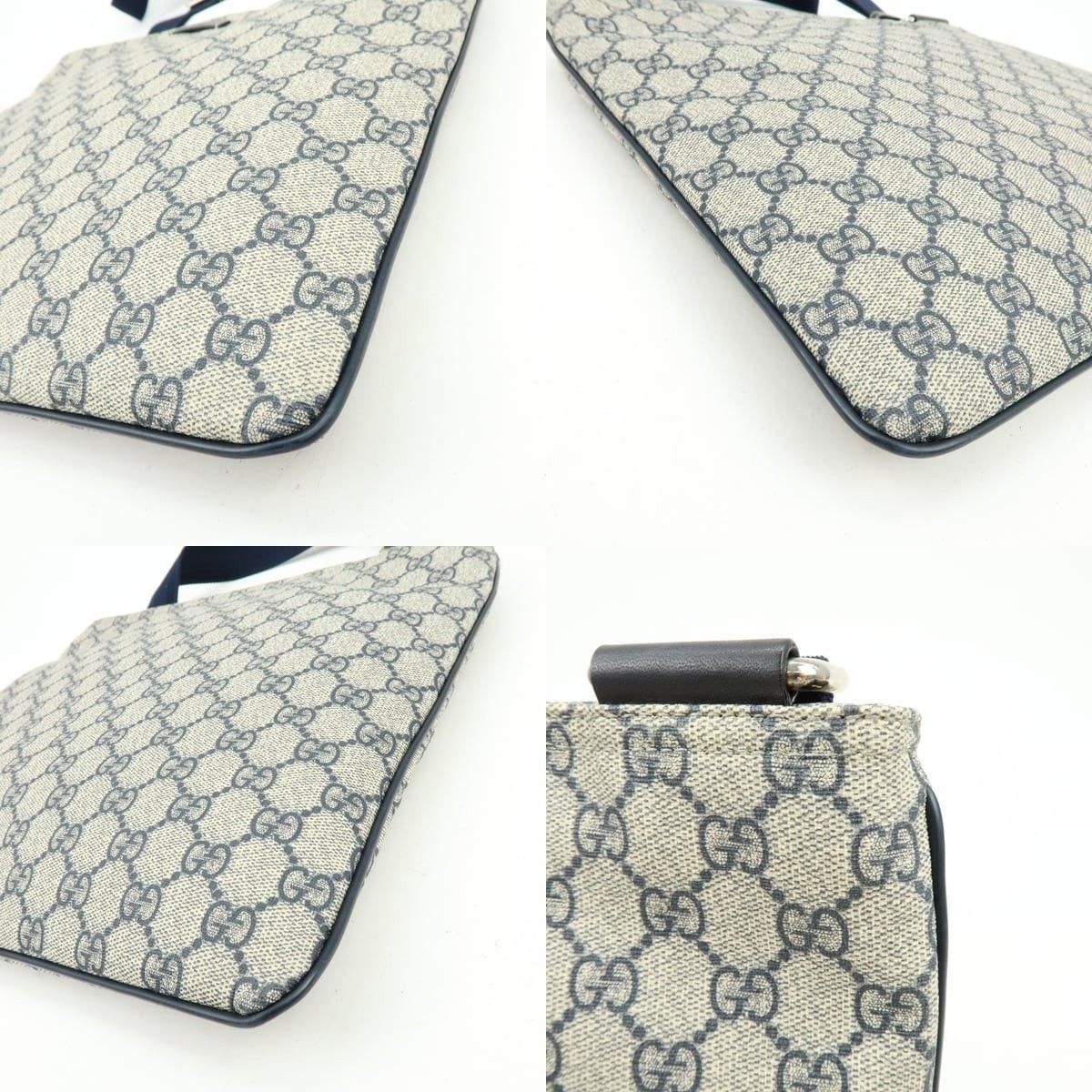 Gucci Gucci GG Supreme Messenger Bag Crossbody Gray Size ONE SIZE - 5 Thumbnail