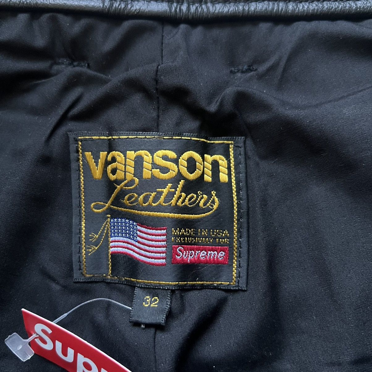 Supreme × Vanson Leathers Supreme x Vanson Ghost Rider Leather Pants (Black) Size US 32 / EU 48 - 16 Thumbnail