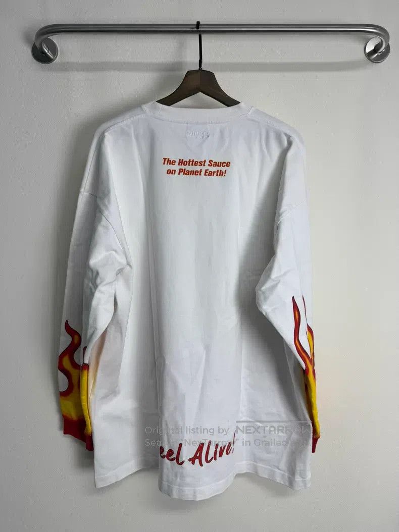 Vetements VETEMENTS Flame Long Sleeve - Flame Chili Oil White Long S Size US L / EU 52-54 / 3 - 3 Thumbnail