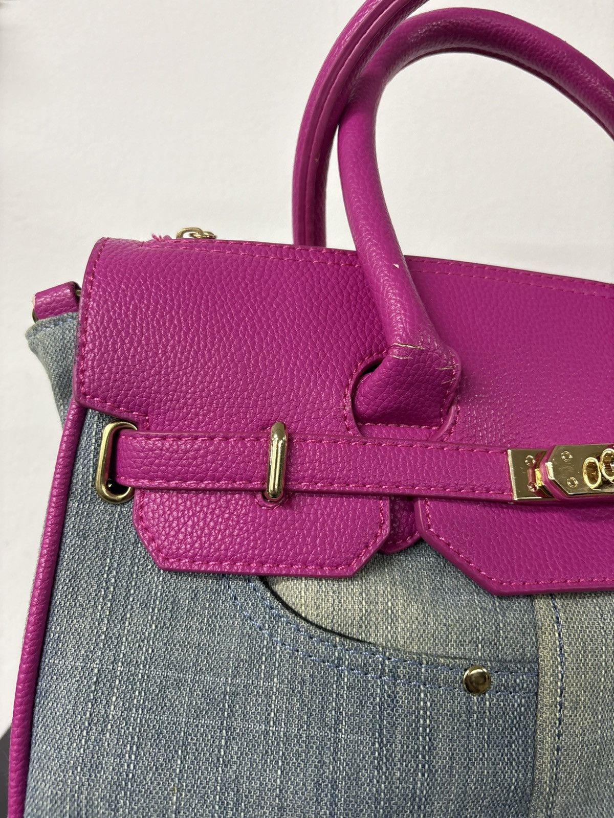 Handmade Levi’s Inspired Birkin bag Custom Made Barbie Style Size ONE SIZE - 3 Thumbnail