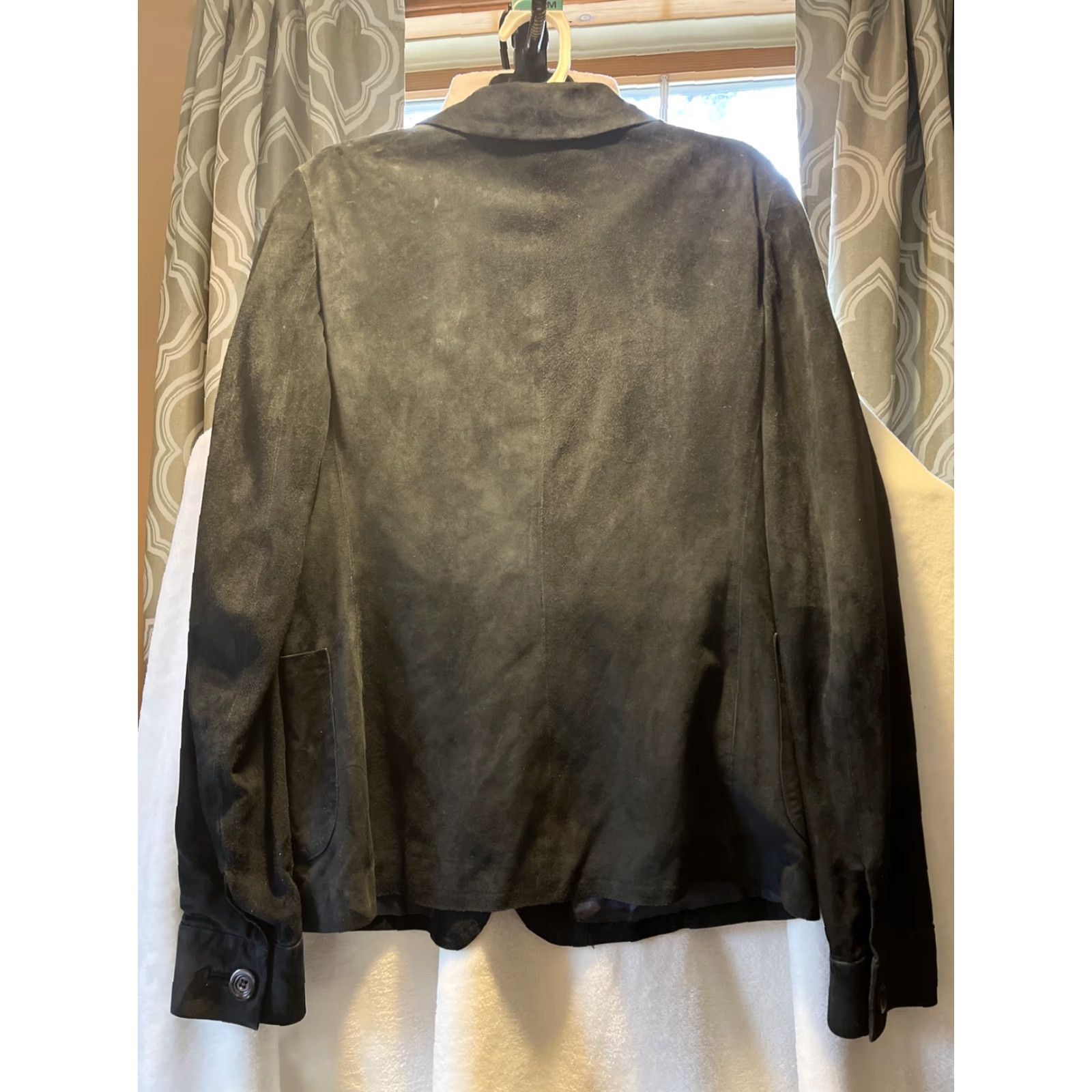Vintage VINTAGE Desanto Italian Suede Jacket Women's Small Black Blazer Lightweight Pockets 40 Size S / US 4 / IT 40 - 2 Thumbnail