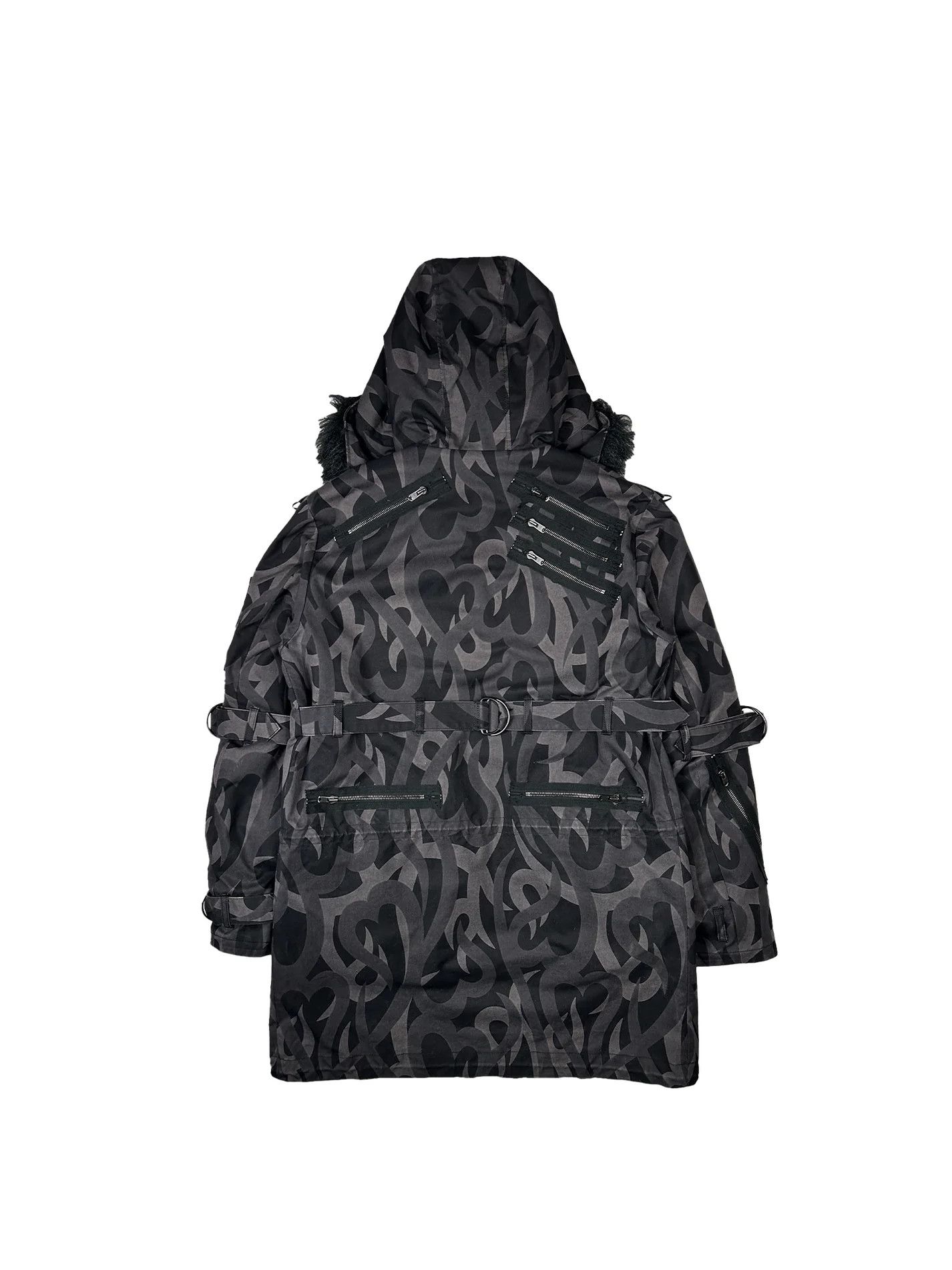Number (N)ine AW2004 Tribal Hearts Bondage Parka Size US XL / EU 56 / 4 - 2 Thumbnail