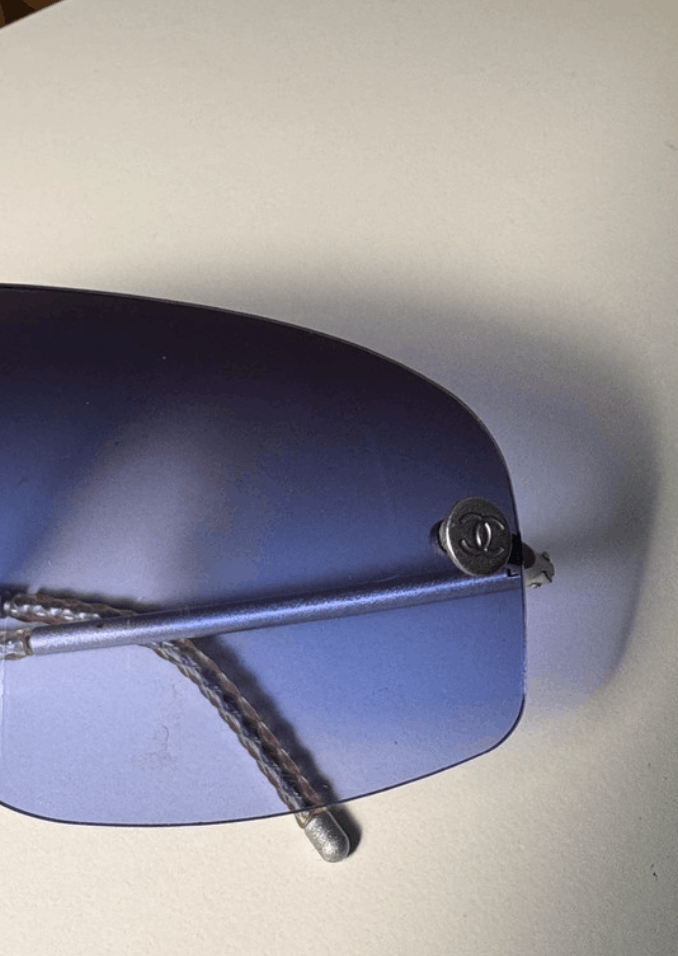 Chanel CHANEL Sunglasses Rimless Rhinestone 4017 Shields Size ONE SIZE - 4 Thumbnail