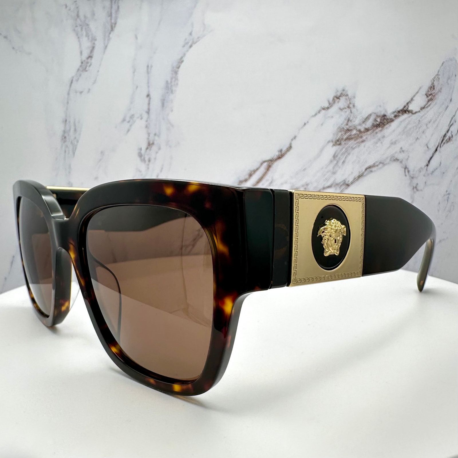 Versace NEW VERSACE Sunglasses Brown Black Gold Medusa Metal Size ONE SIZE - 3 Thumbnail