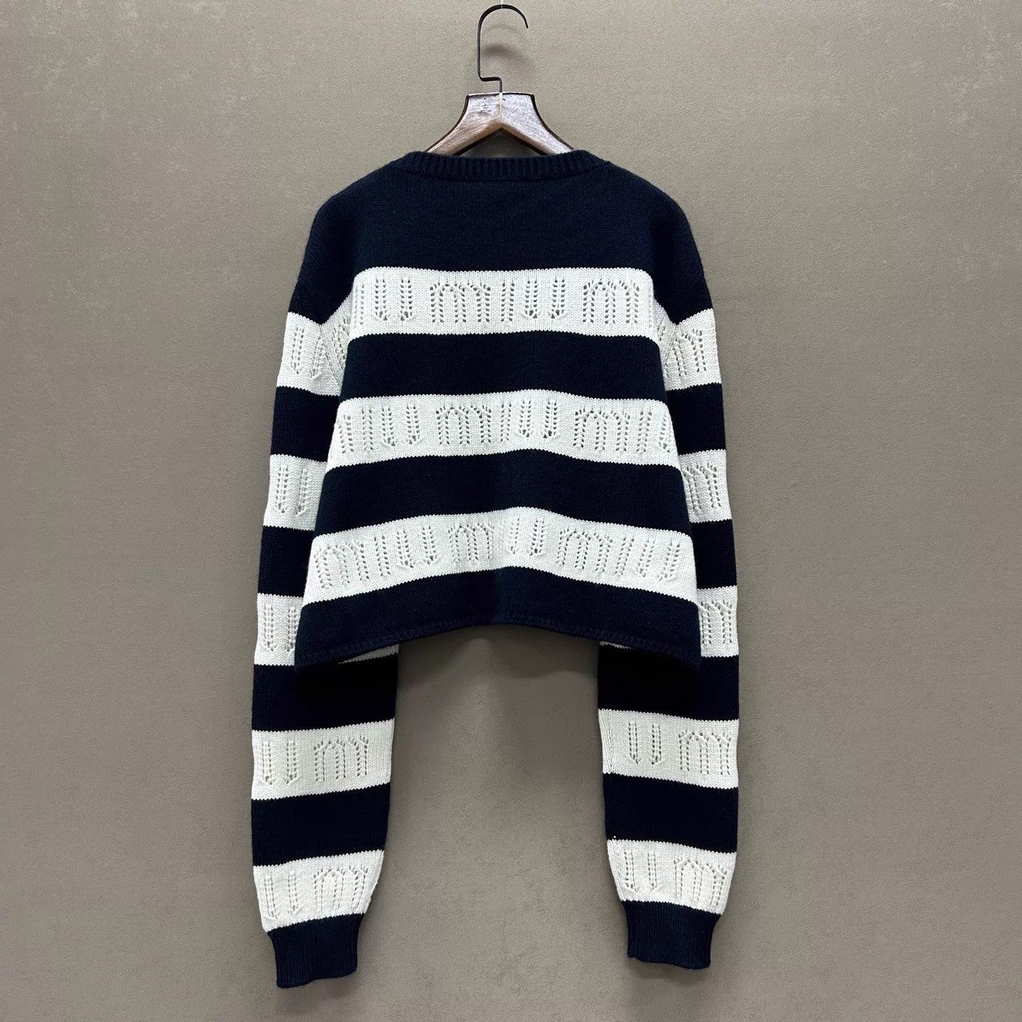 Miu Miu Miu Miu New w/ tags all-over cutout logo sweater 42 Size M / US 6-8 / IT 42-44 - 2 Thumbnail
