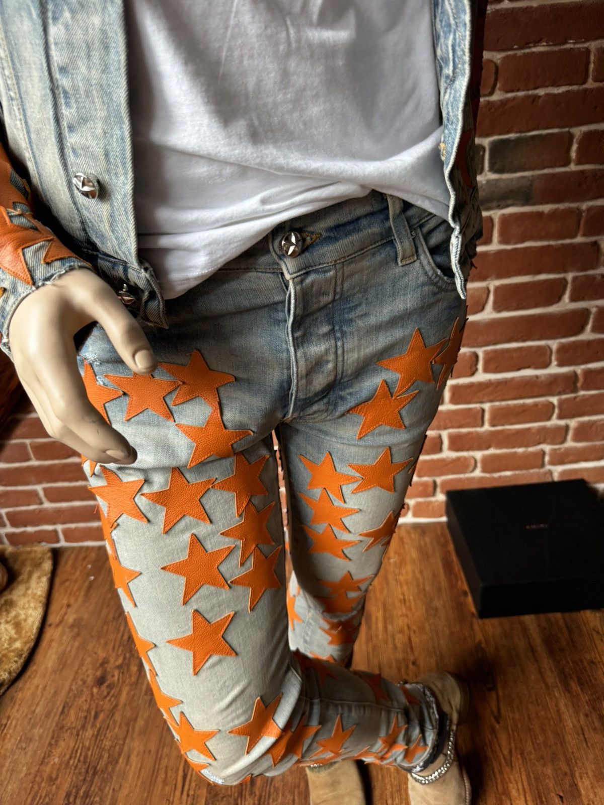 Amiri Amiri Orange Stars jeans | Grailed