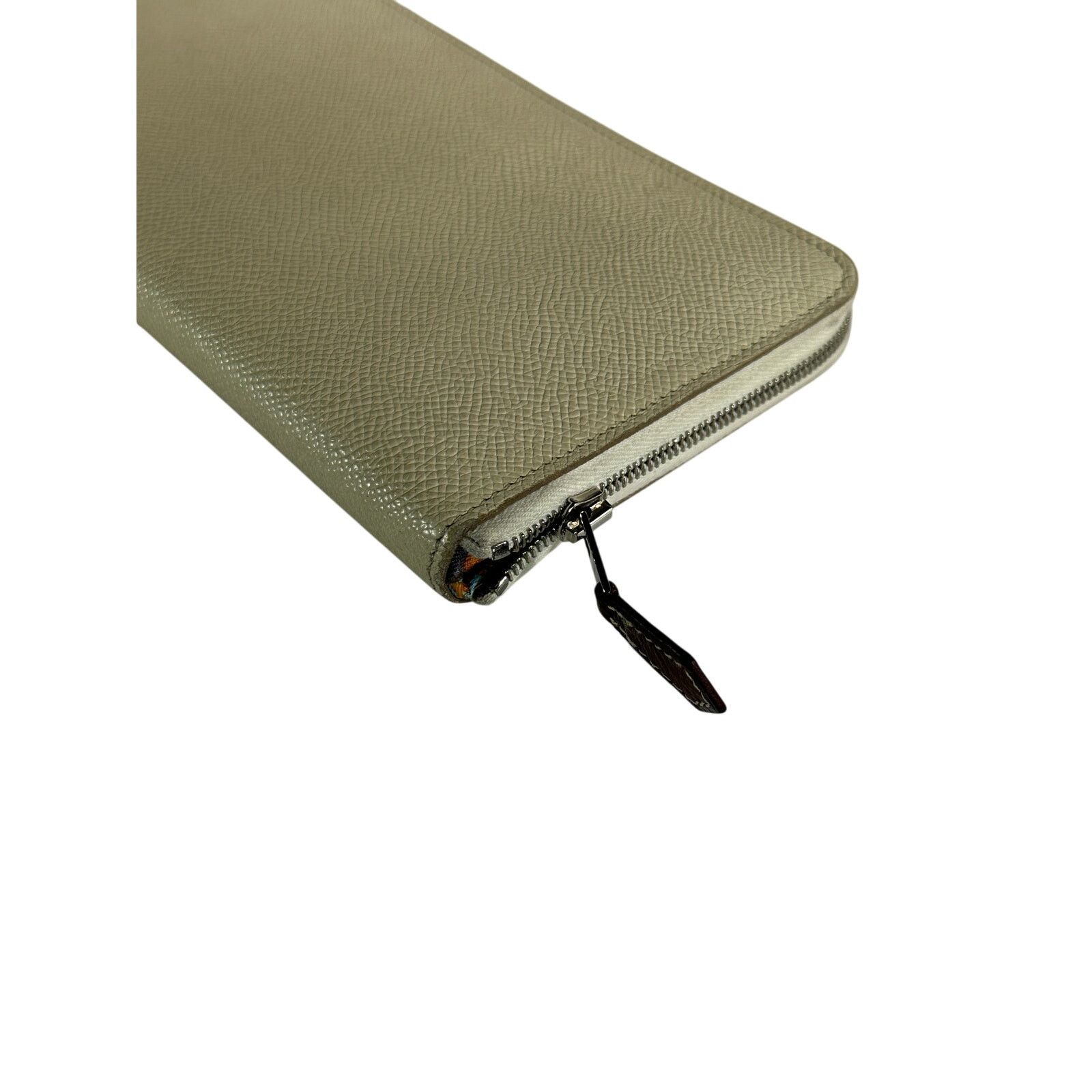 Hermes HERMES Silk'In Classique Long Wallet Off White Zip Around Size ONE SIZE - 3 Thumbnail